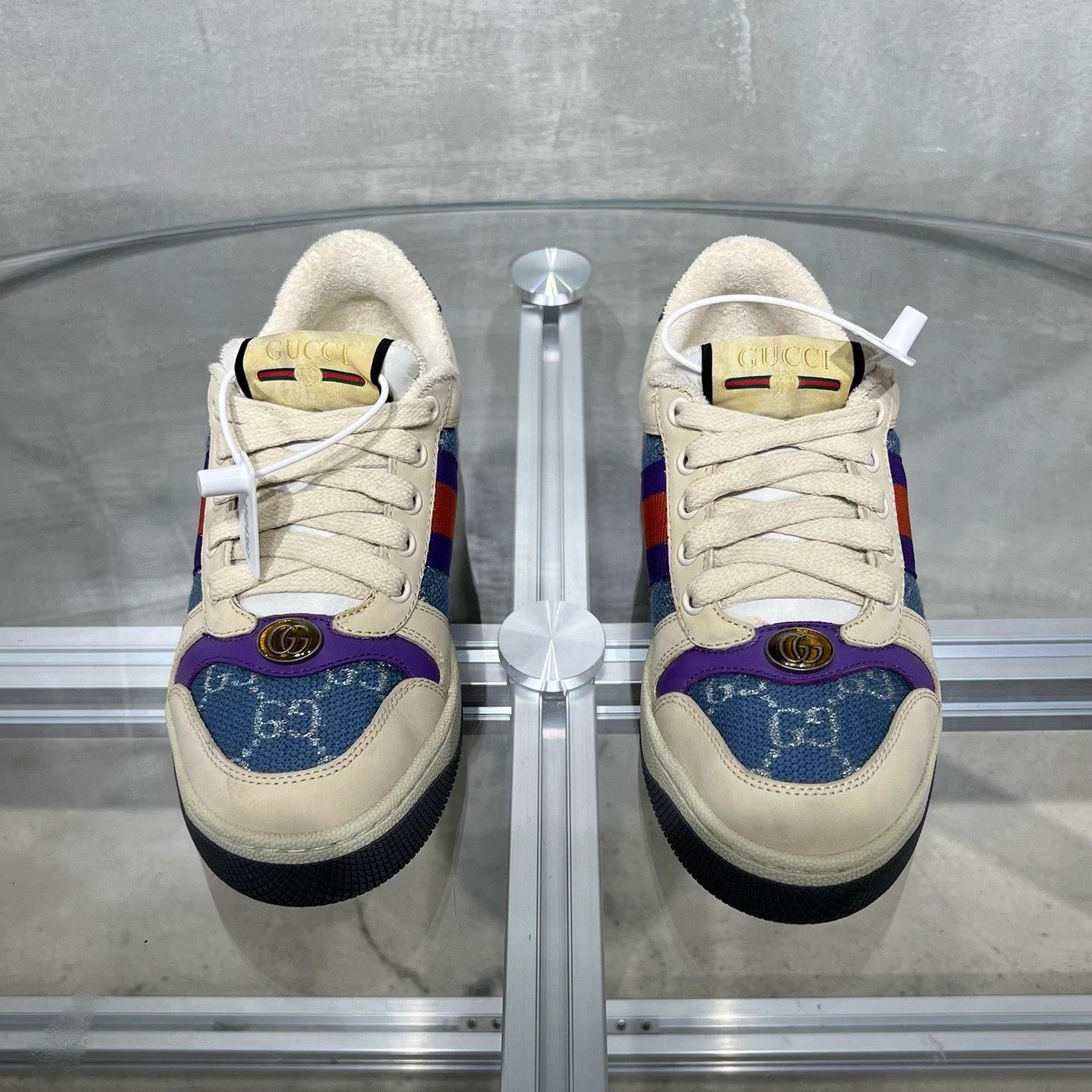 Gucci Gucci GG Enamel Blue Purple Sneakers EUR 35.5 Size US 5.5 / IT 35.5 - 1 Thumbnail