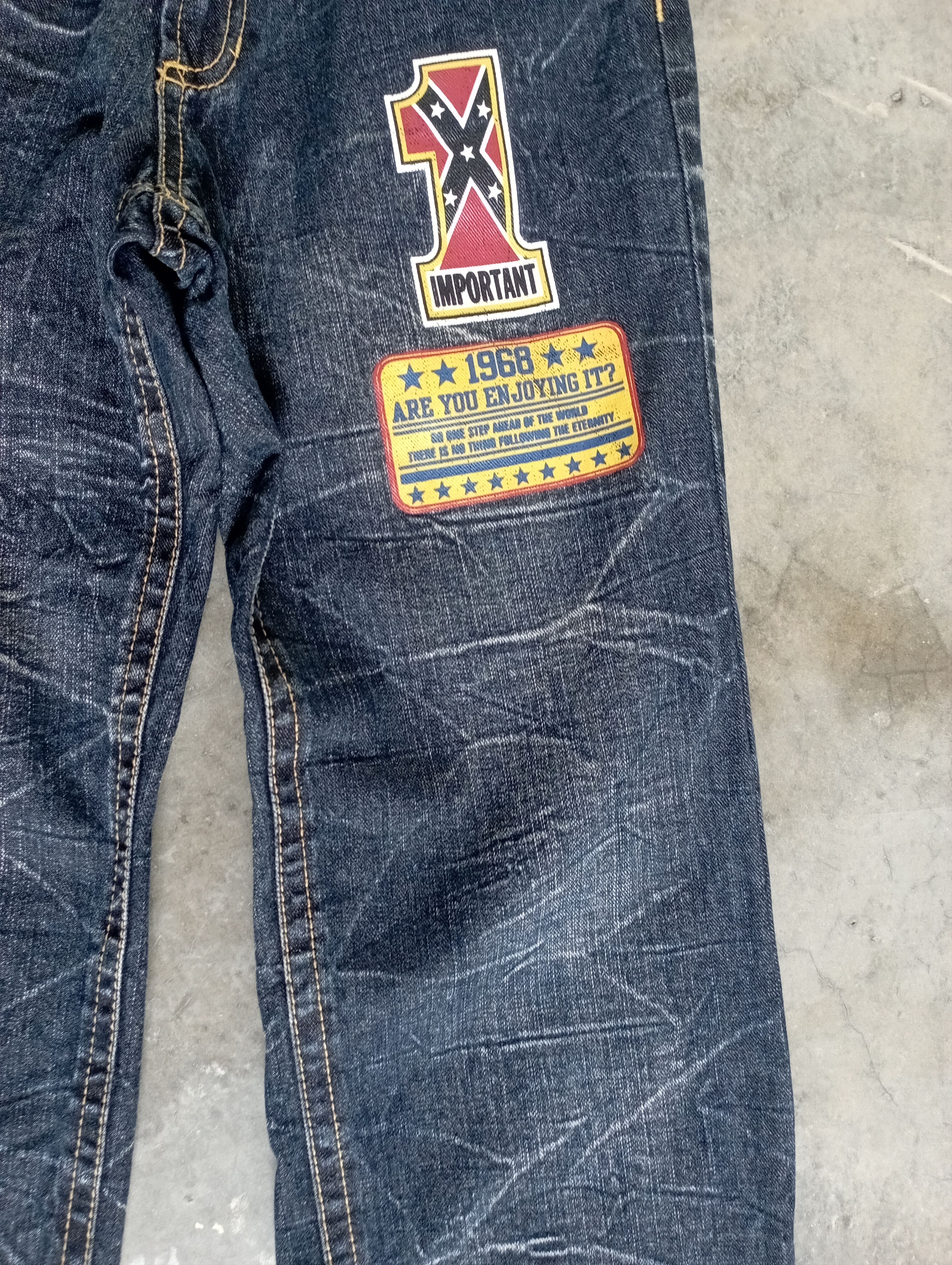 Fragment Design Crazy Lightning Wash Japanese Brand Black Line Jeans Size US 30 / EU 46 - 4 Thumbnail