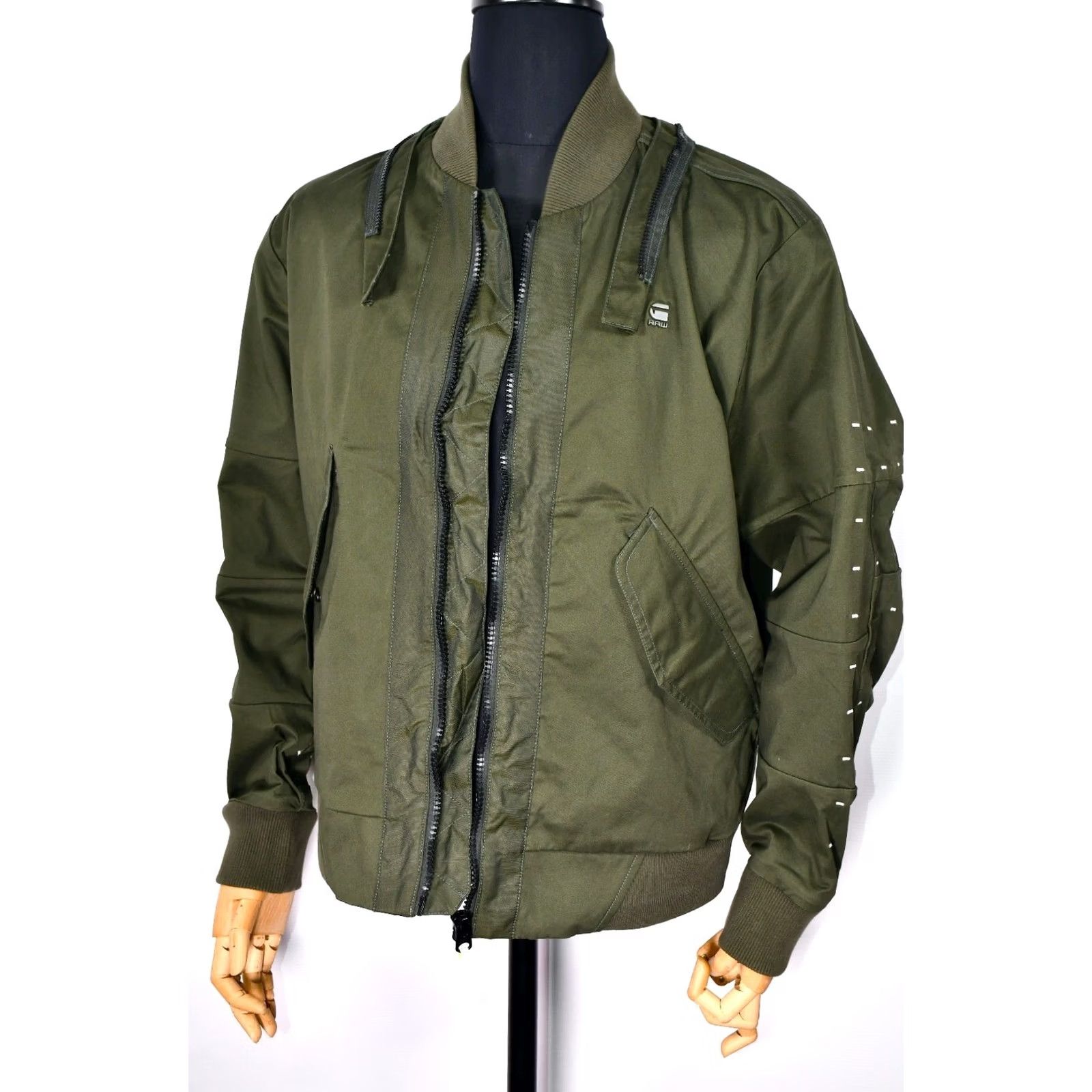 G-Star G-Star Raw MS Submarine Rackam Bomber Jacket Mens XL Green Jacket Size US XL / EU 56 / 4 - 3 Thumbnail