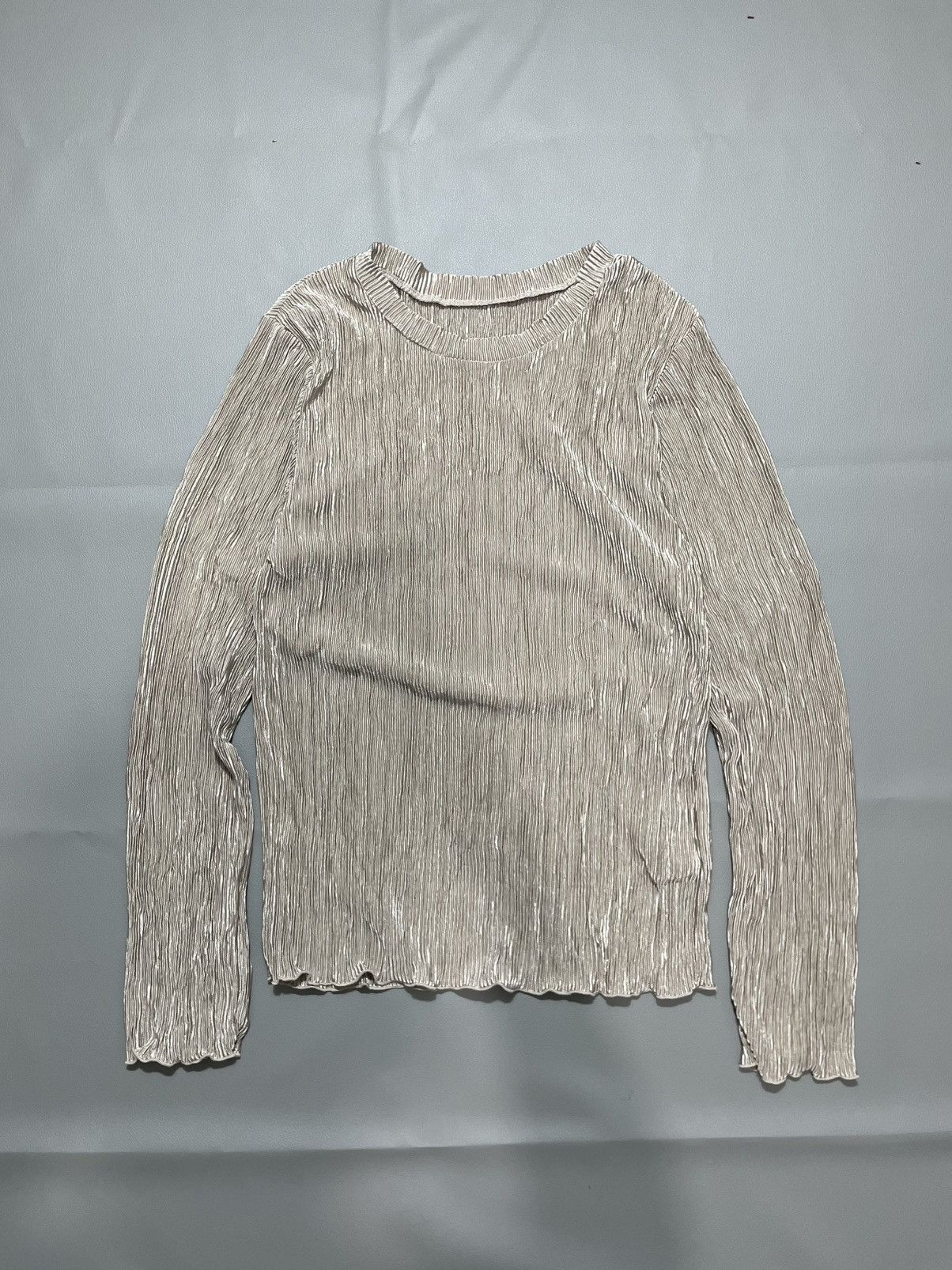 Issey Miyake Undefined Japan brand Glitter Pleated Longsleeve issey style Size L / US 10 / IT 46 - 1 Thumbnail