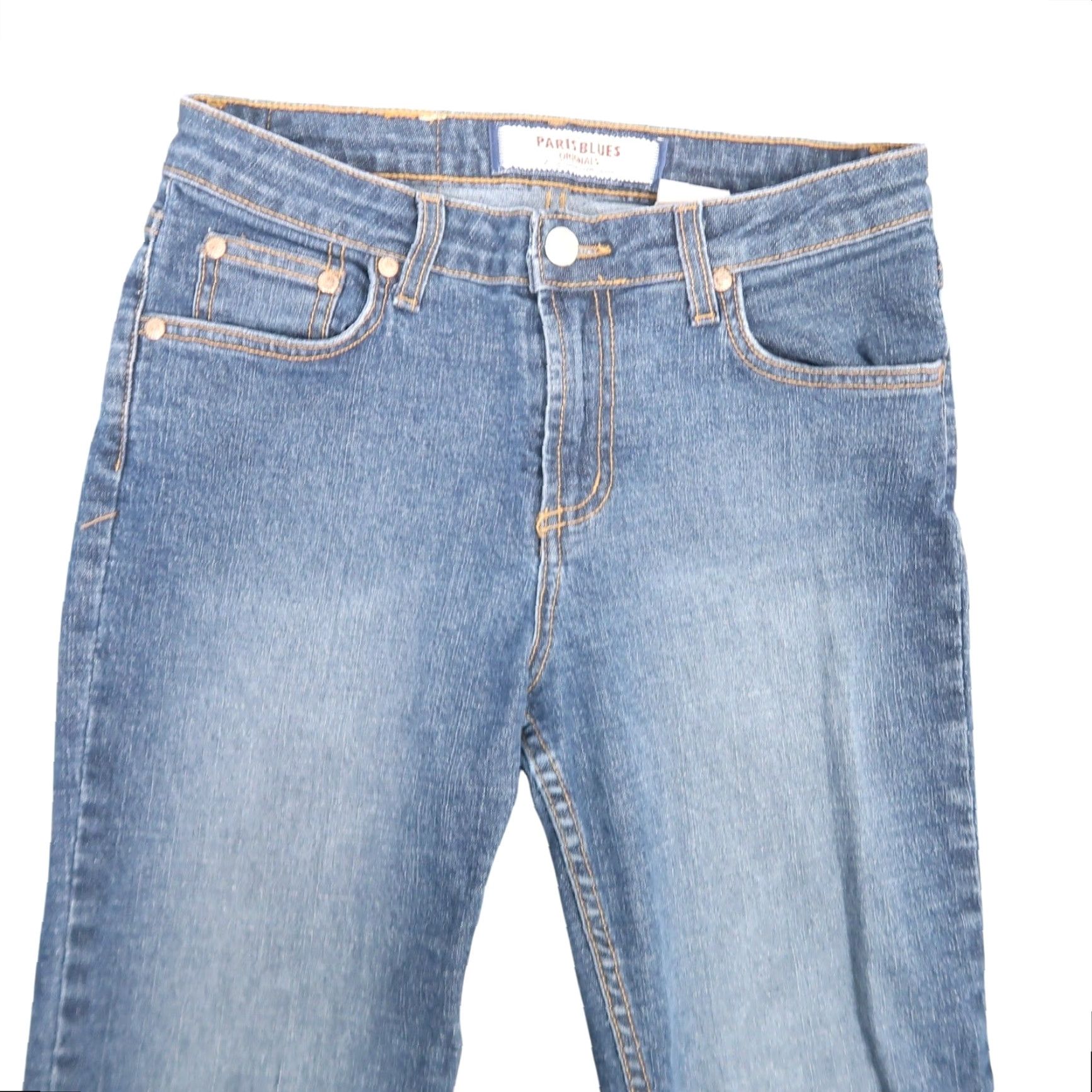 Vintage VINTAGE Paris Blues 90s Bootcut Jeans Women Juniors Size 7 Blue Denim Cotton Dark Wash Medium Rise 27" Inseam Size 28" / US 6 / IT 42 - 2 Thumbnail