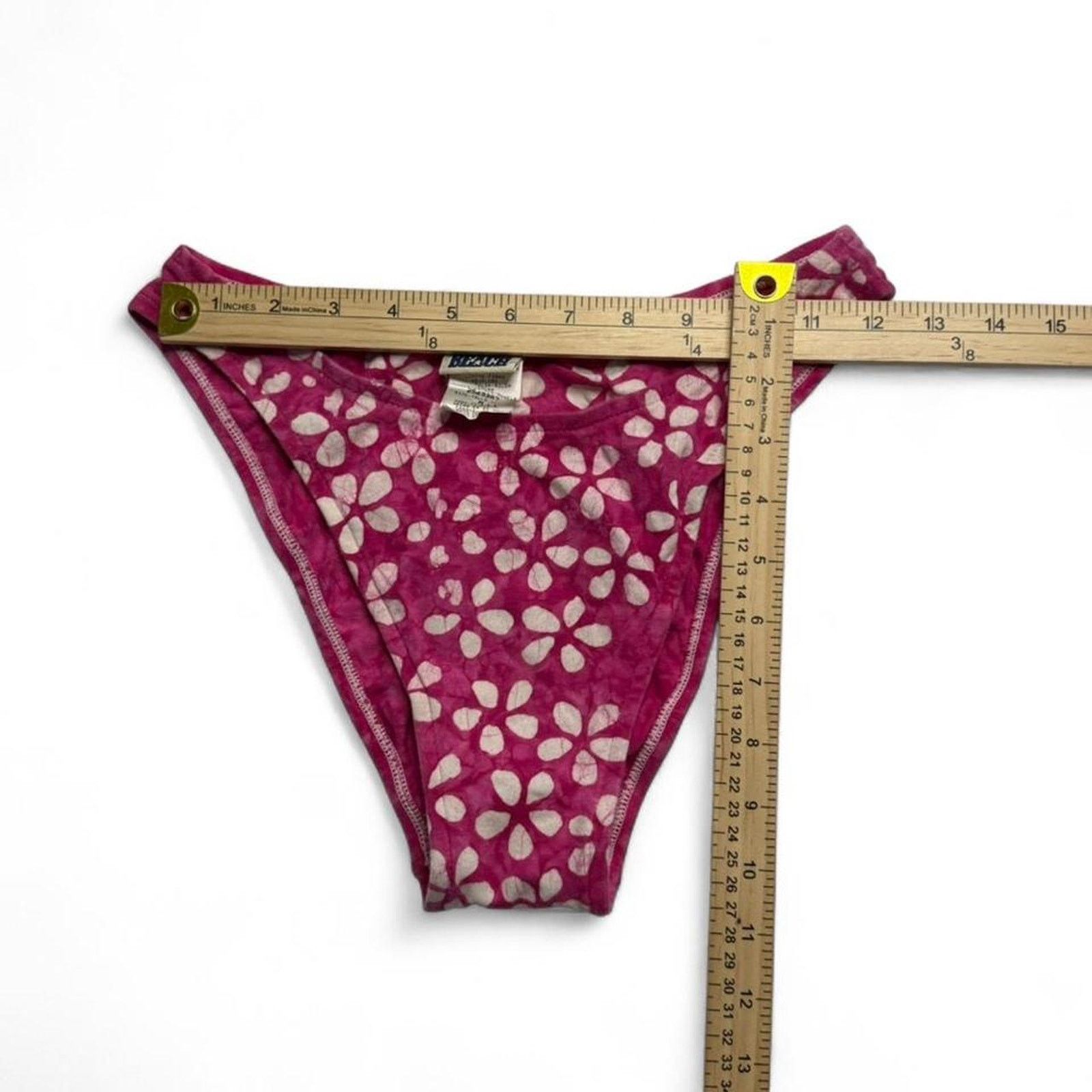 Other Pink Flowers Early 2000s Bikini Bottoms size M Sunset Beach Size ONE SIZE - 3 Thumbnail