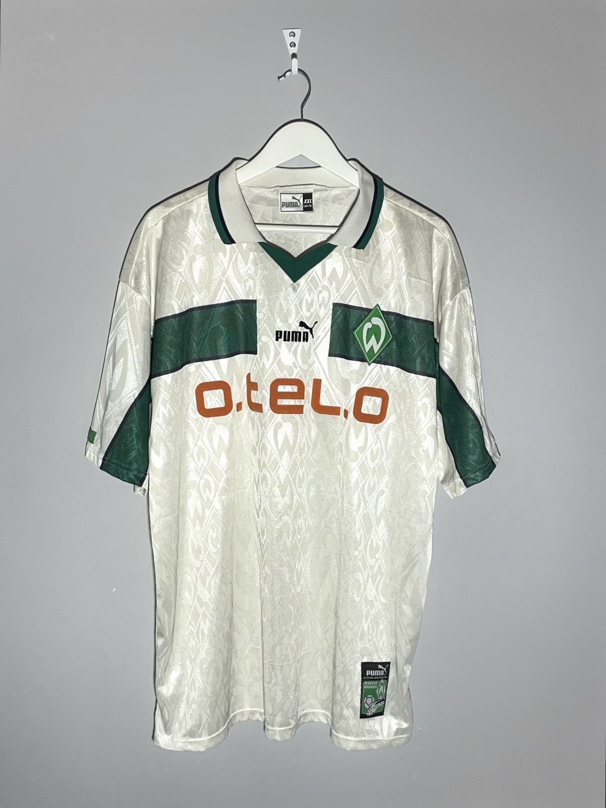 image of Werder Bremen Puma 1998/99 Vintage Home Football Shirt in White, Men's (Size 2XL)