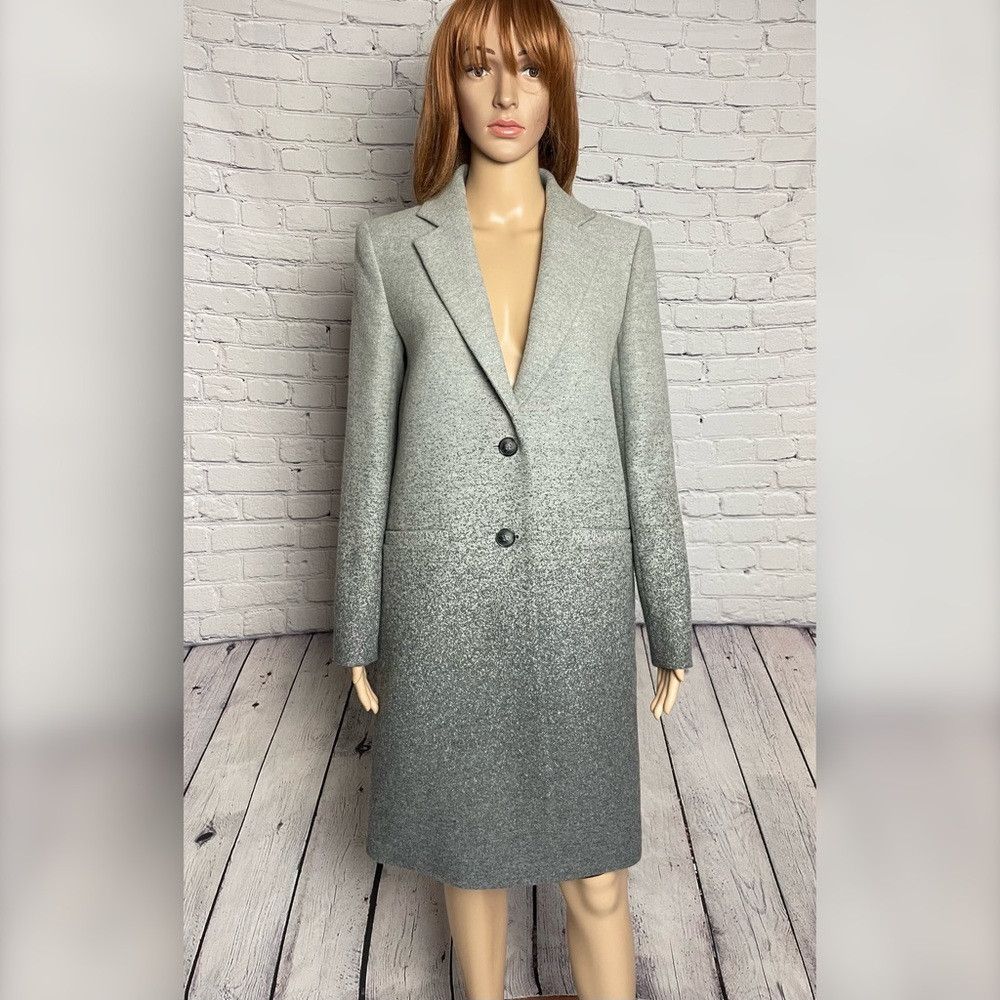 Theory NWT New $645 Theory Mid Grey Multi Calden Wool Coat Size S Size S / US 4 / IT 40 - 1 Thumbnail
