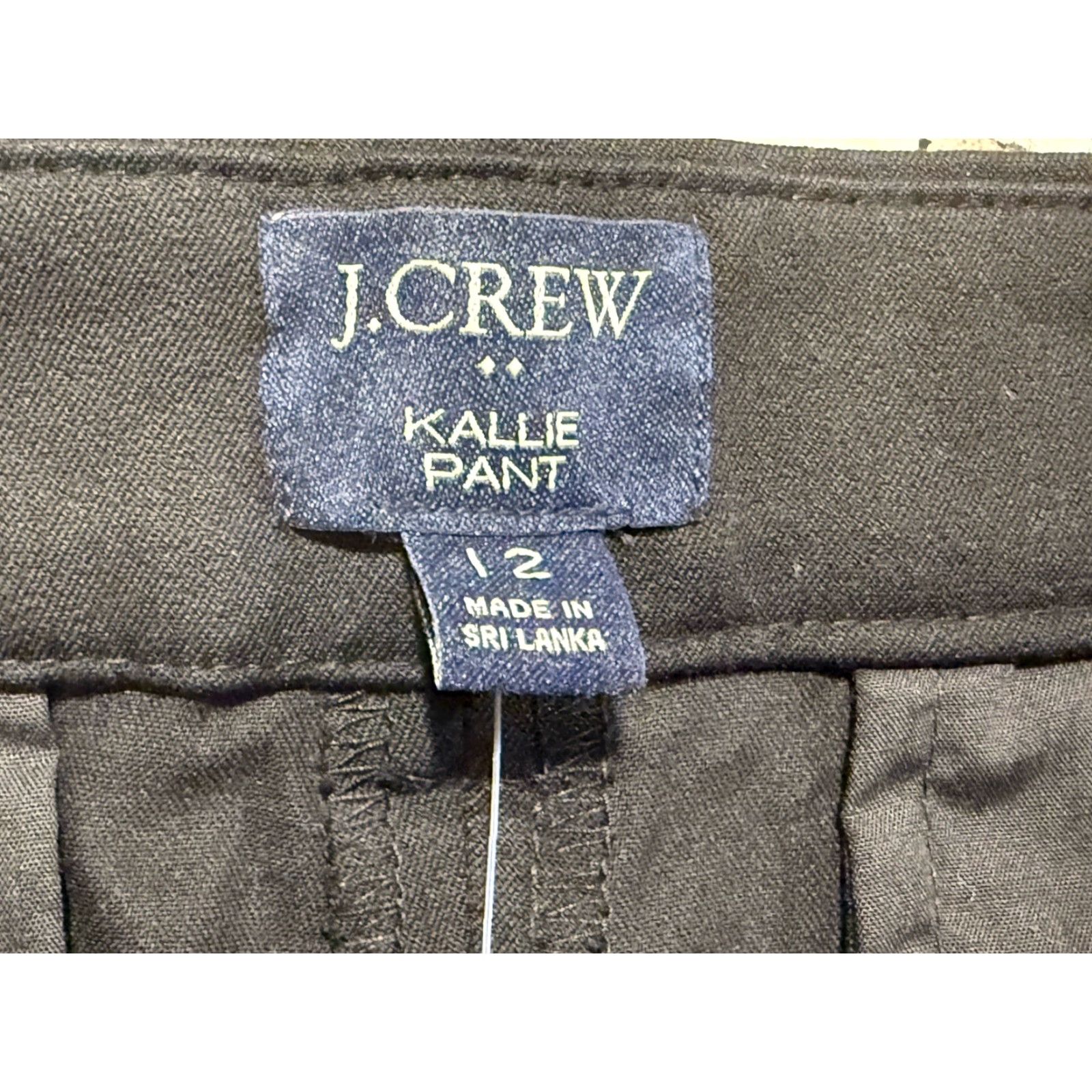 J.Crew VINTAGE J.Crew Women’s Dress Pants Straight Leg Size 12 Black Business Casual Formal Workwear 28in Size 34" / US 12 / IT 48 - 3 Thumbnail