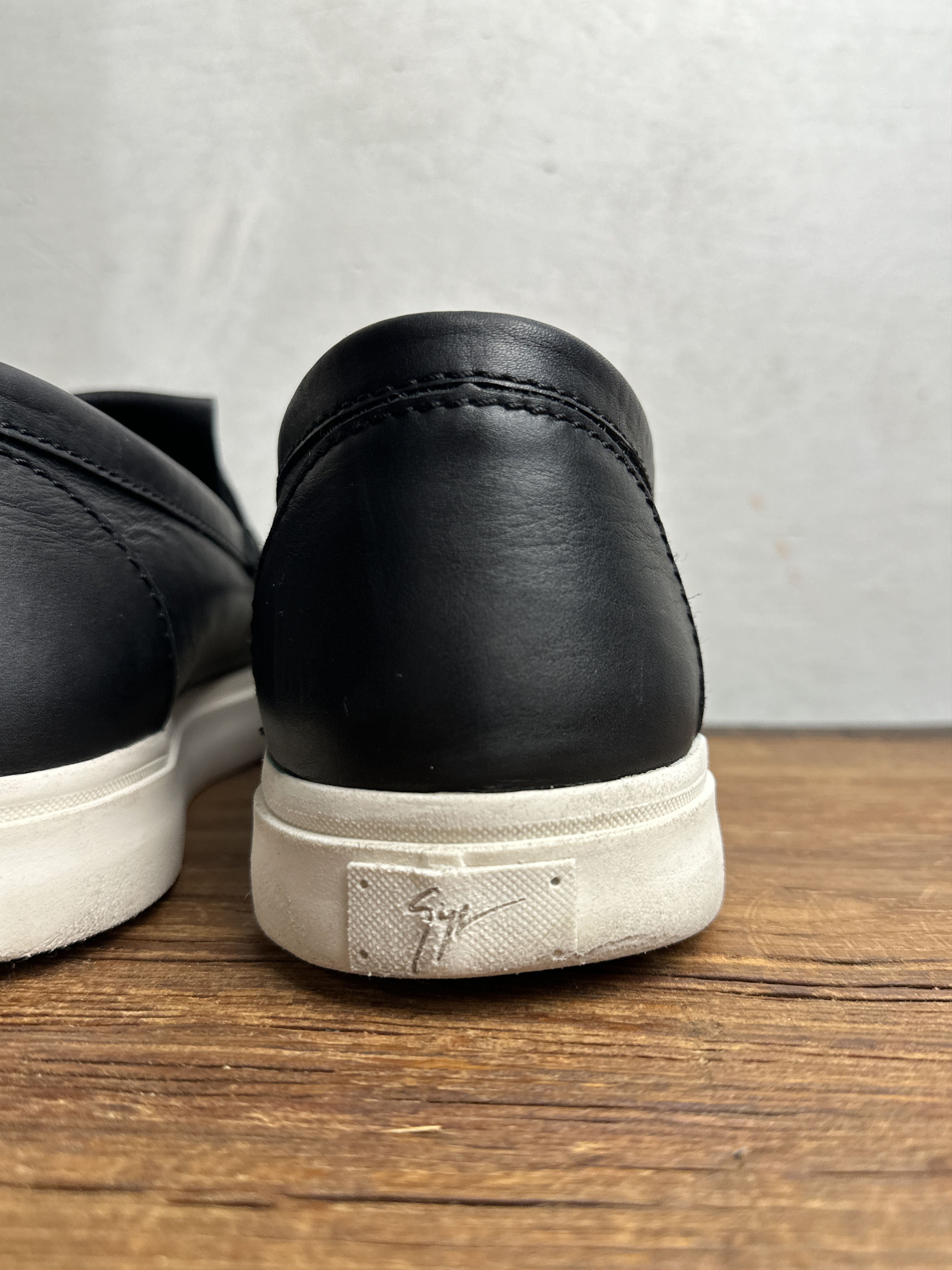 Giuseppe Zanotti Giuseppe Zanotti Black Fringed Leather Slip On Sneakers Size US 12 / EU 45 - 6 Thumbnail