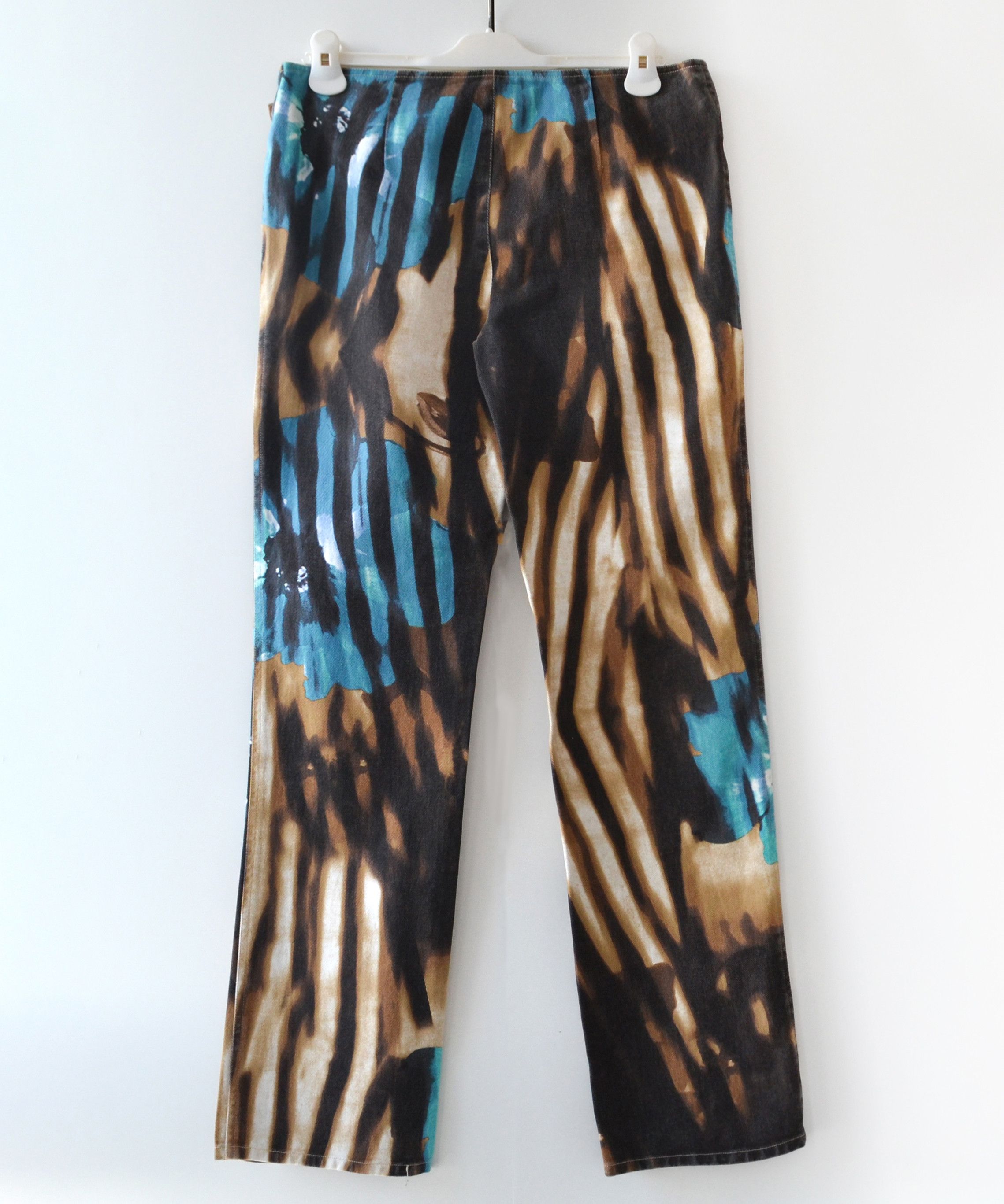 Just Cavalli Roberto Cavalli Jeans Pants Printed y2k Print 90s Flower Size 32" / US 10 / IT 46 - 2 Thumbnail