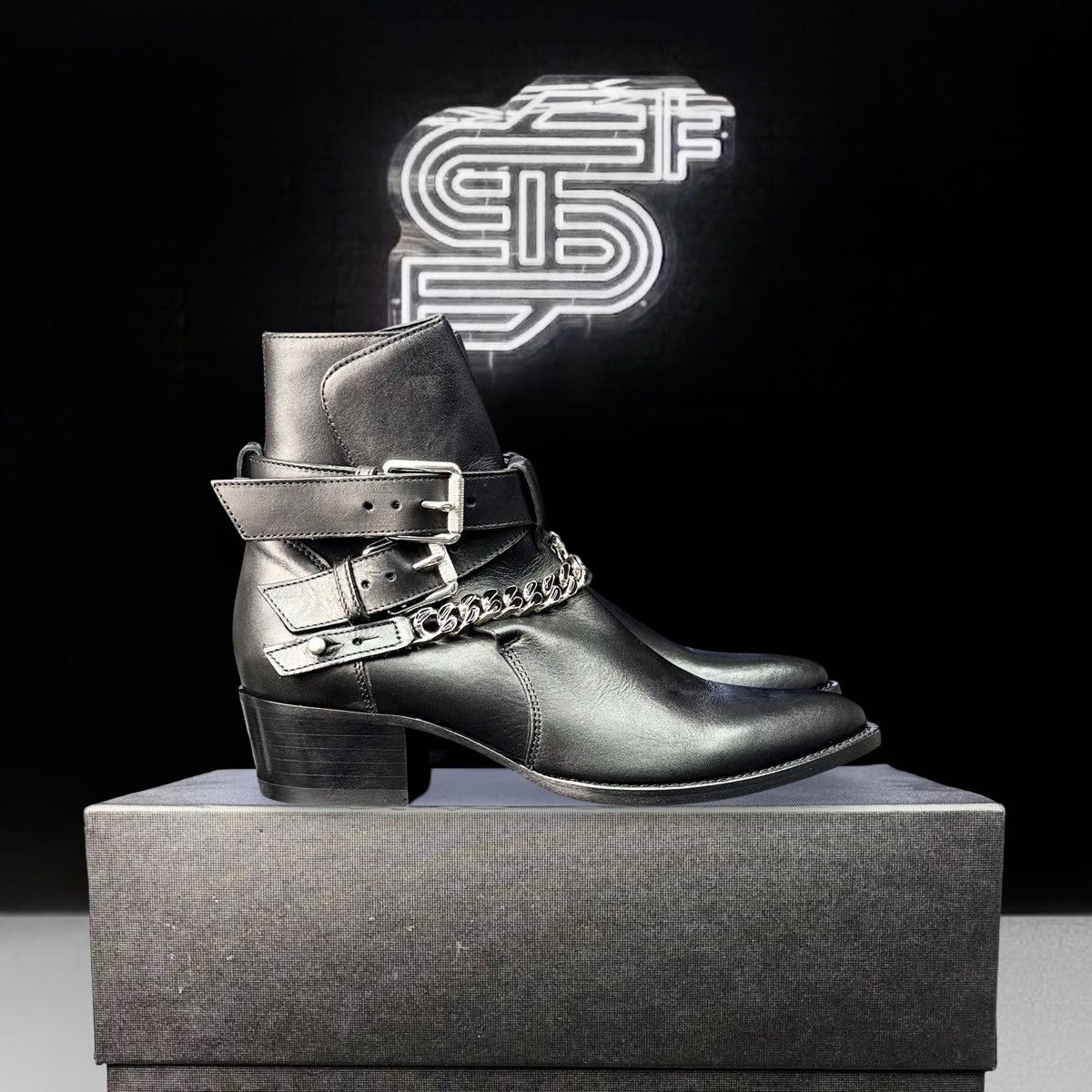 Amiri Chain Bandana Black Boot
