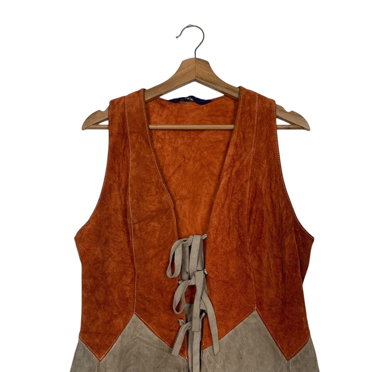 Vintage 60-70’s DAVID CONRAD Two-Tone Suede Leather Vest #2764-C125 Size US S / EU 44-46 / 1 - 2 Thumbnail