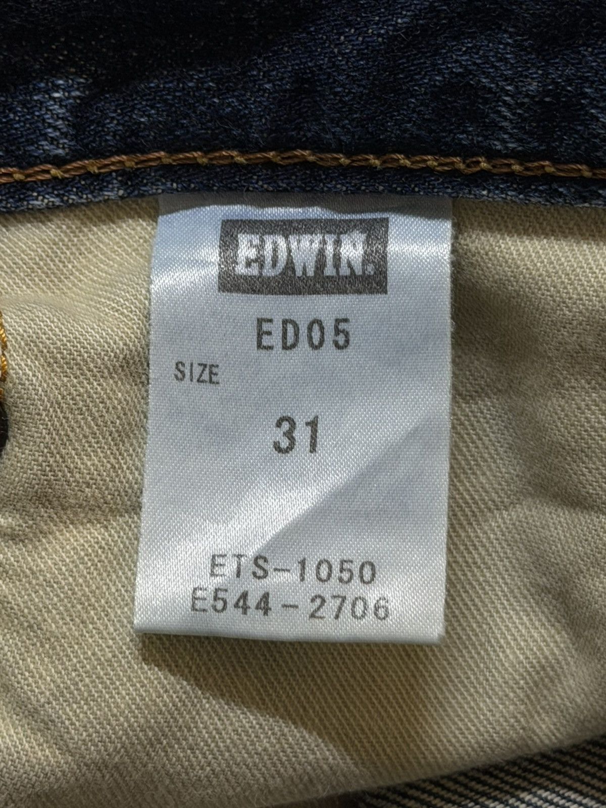Edwin Vintage 90s Edwin Blue Faded Wash Distressed Straight Loose Size US 34 / EU 50 - 7 Thumbnail