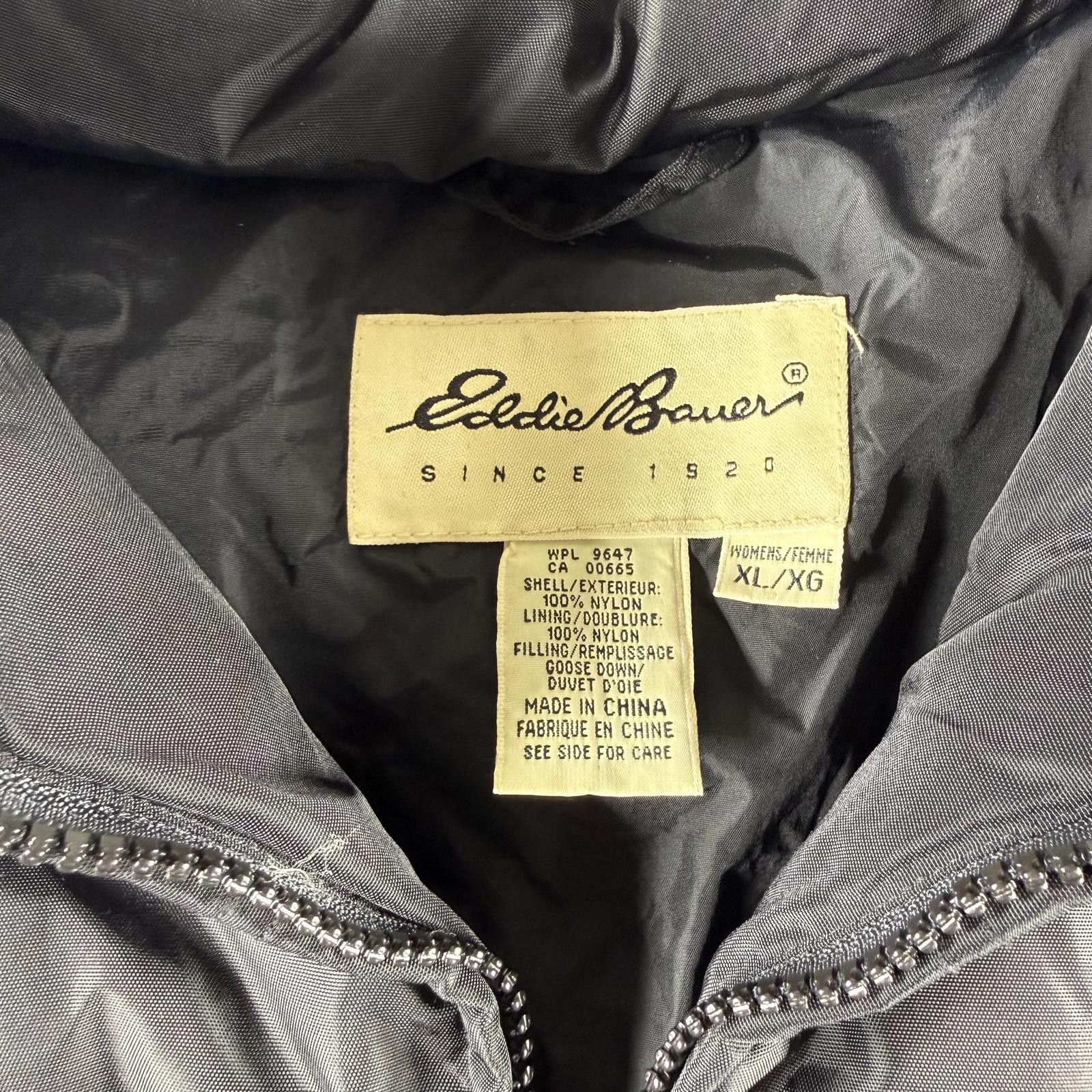 Eddie Bauer L.L. Bean Jacket Women's XL Black Puffer Goose Down Vintage Size XL / US 12-14 / IT 48-50 - 2 Thumbnail