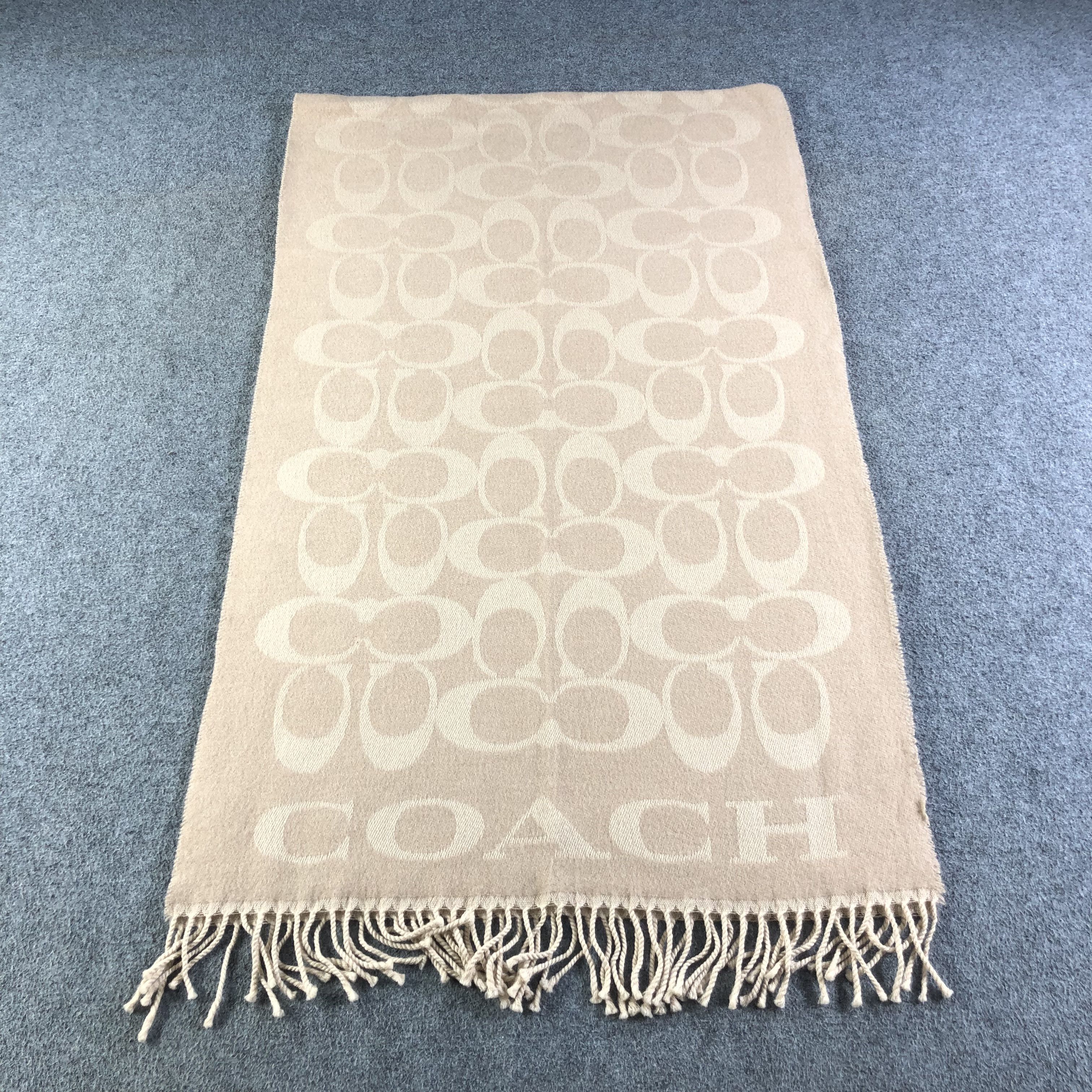 Coach Coach Monogram Wool Cashmere Scarf Muffler V1734 Size ONE SIZE - 1 Thumbnail