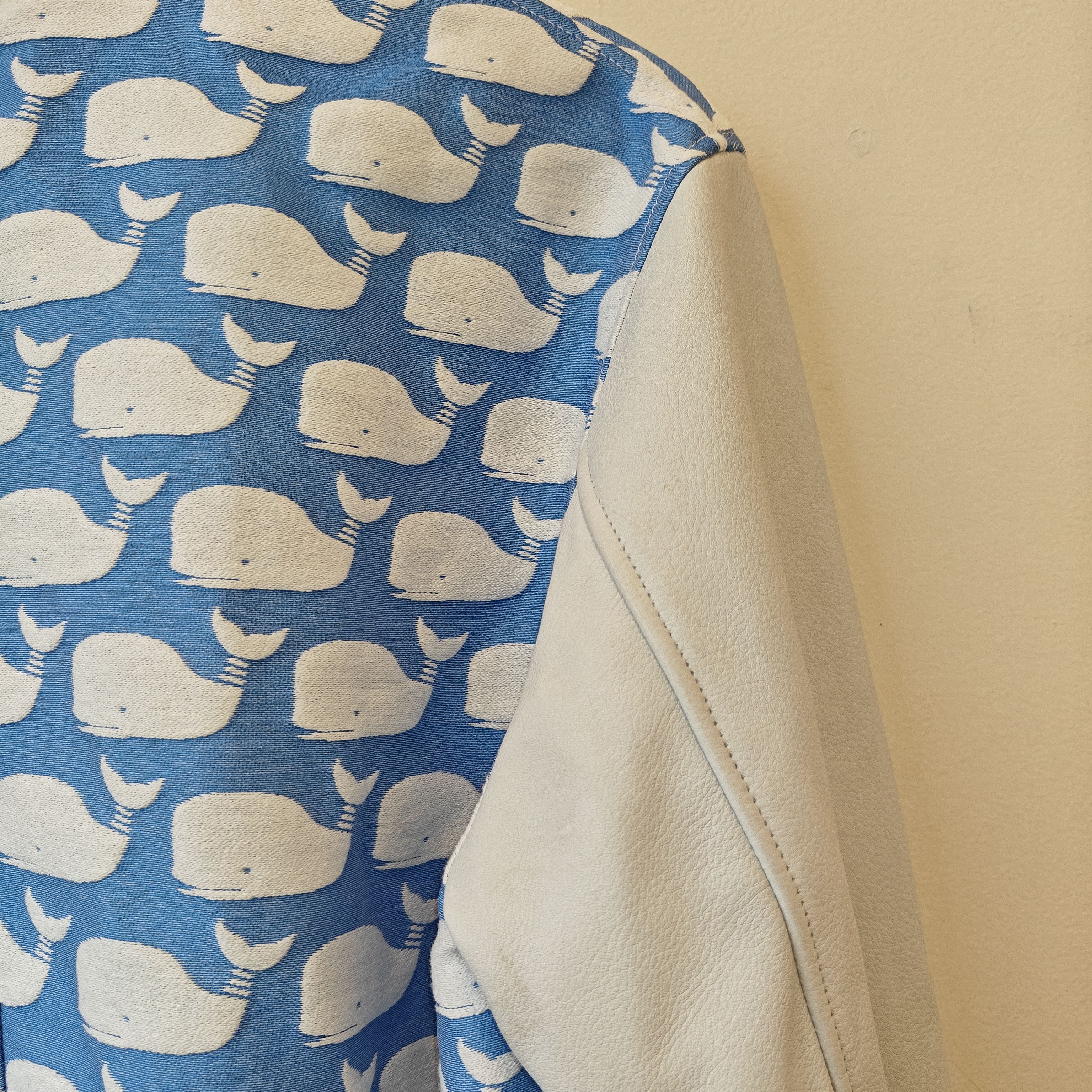 Thom Browne Archive Whale Leather Varsity Jacket (Made In USA) Size US S / EU 44-46 / 1 - 17 Thumbnail
