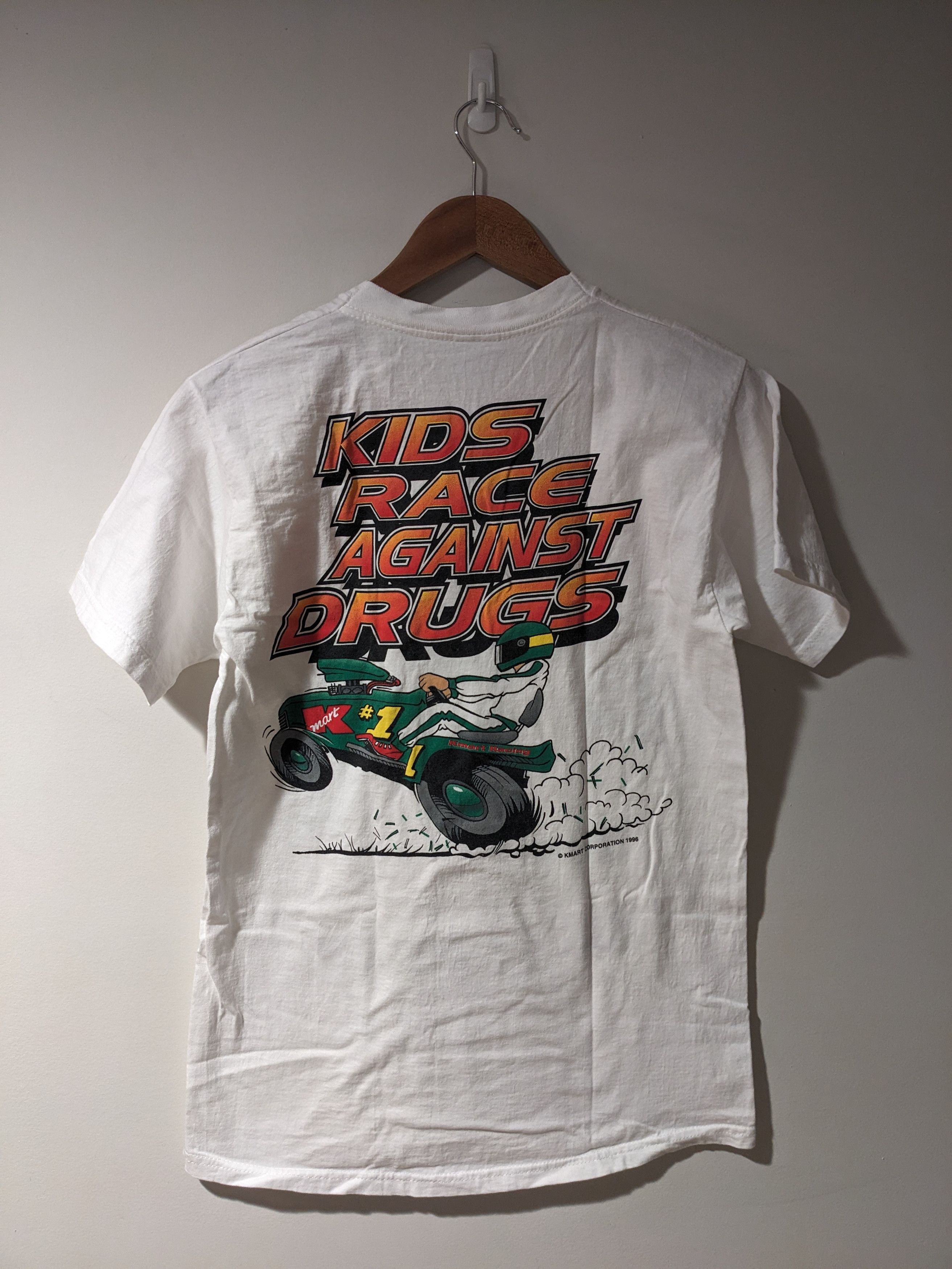 NASCAR Vintage 1996 Kmart Crest Kids Race Against Drugs T-Shirt Size US M / EU 48-50 / 2 - 1 Thumbnail