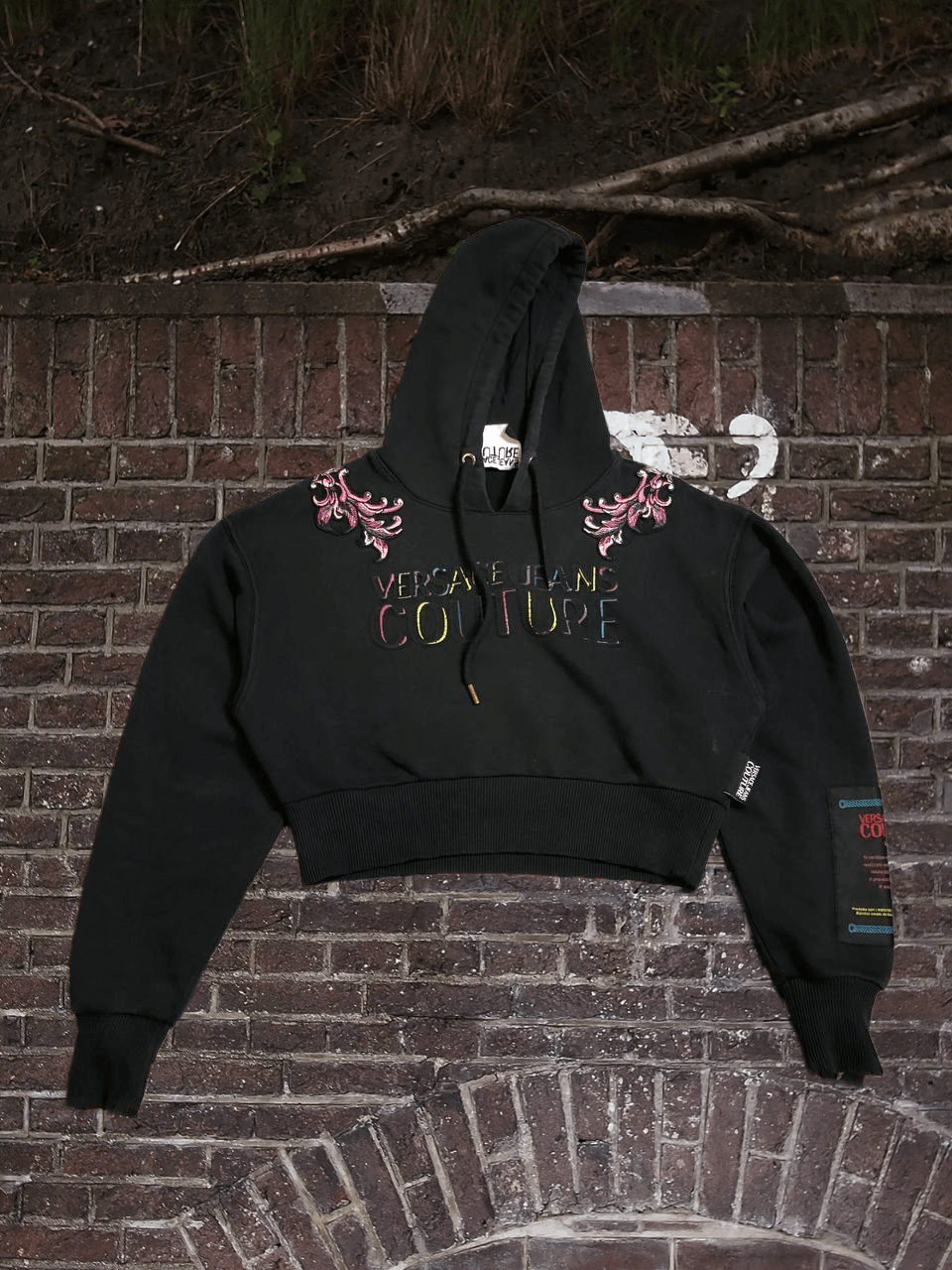 Versace Jeans Couture Versace Jeans Couture Cropped Sweatshirt With Logo Size XS / US 0-2 / IT 36-38 - 1 Thumbnail
