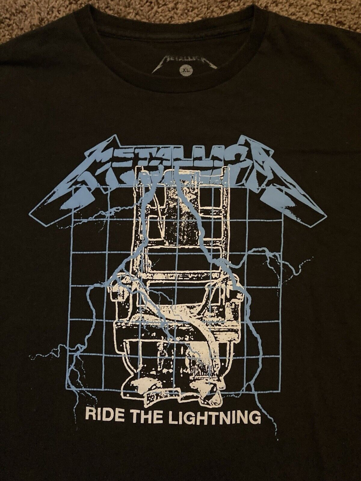 Designer × Metallica × Vintage Metallica Ride The Lightening Faded Mens XL Rock T-Shirt Size US XL / EU 56 / 4 - 2 Thumbnail