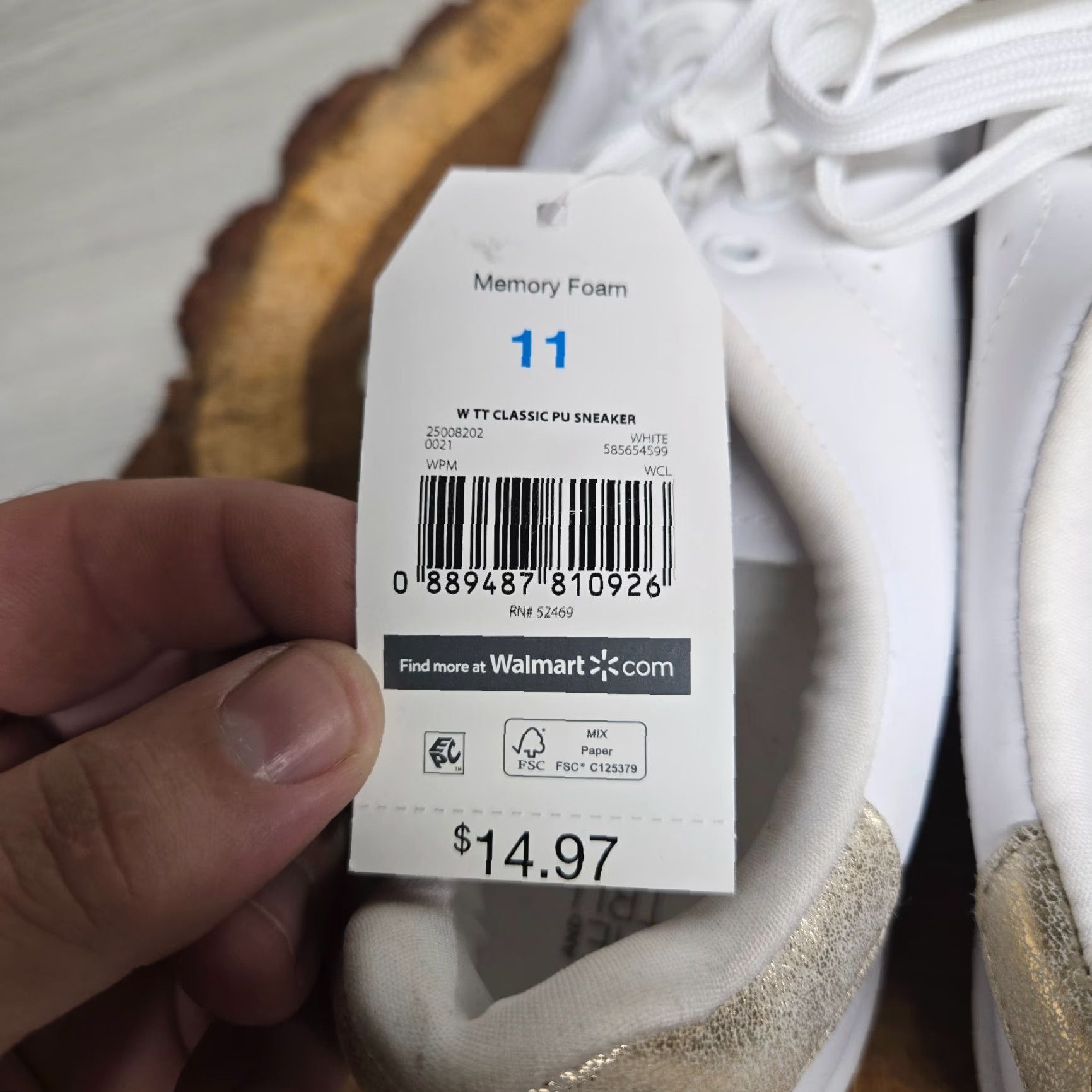 Vintage Time And True Shoes Casual White Tennis 11 Womens 100% Cotton Upper Rubber Sole Flat Size L / US 10 / IT 46 - 5 Thumbnail