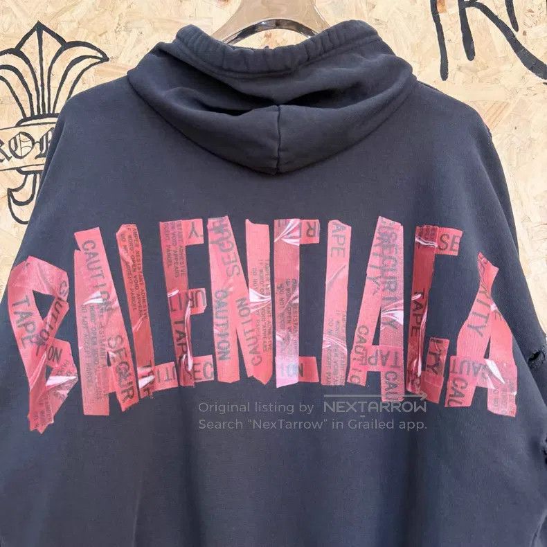 Balenciaga Balenciaga Distressed Zipper Hooded Jacket Size US S / EU 44-46 / 1 - 6 Thumbnail