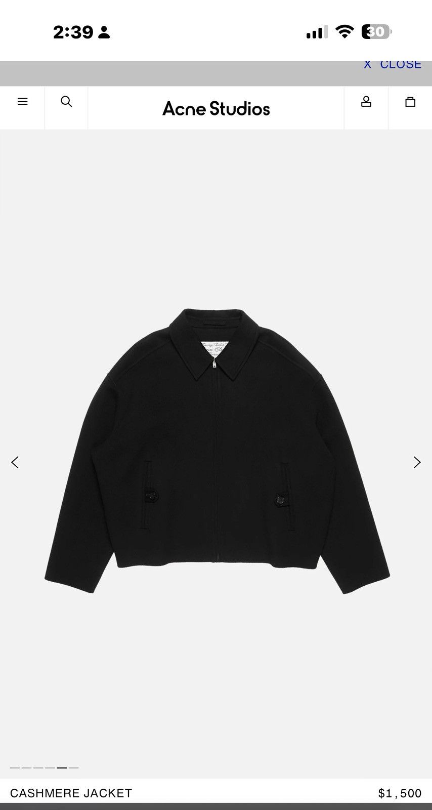 Acne Studios Acne Studios Black Cashmere Jacket Size US S / EU 44-46 / 1 - 1 Thumbnail