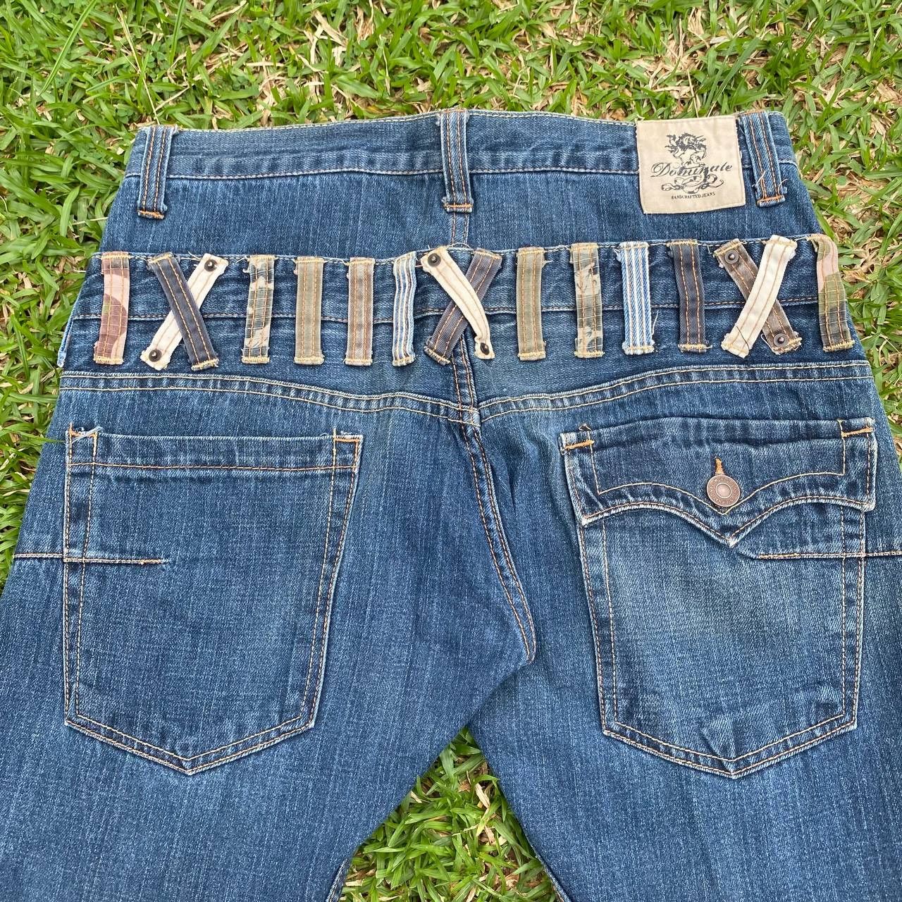 If Six Was Nine × Le Grande Bleu (L.G.B.) Dominate Handcrafted Double Waisted Jeans Size US 33 - 2 Thumbnail