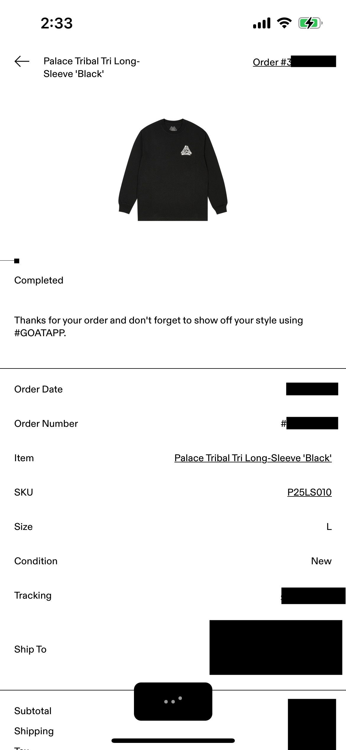 Palace Tribal Tri Long-Sleeve 'Black' Size US L / EU 52-54 / 3 - 3 Thumbnail