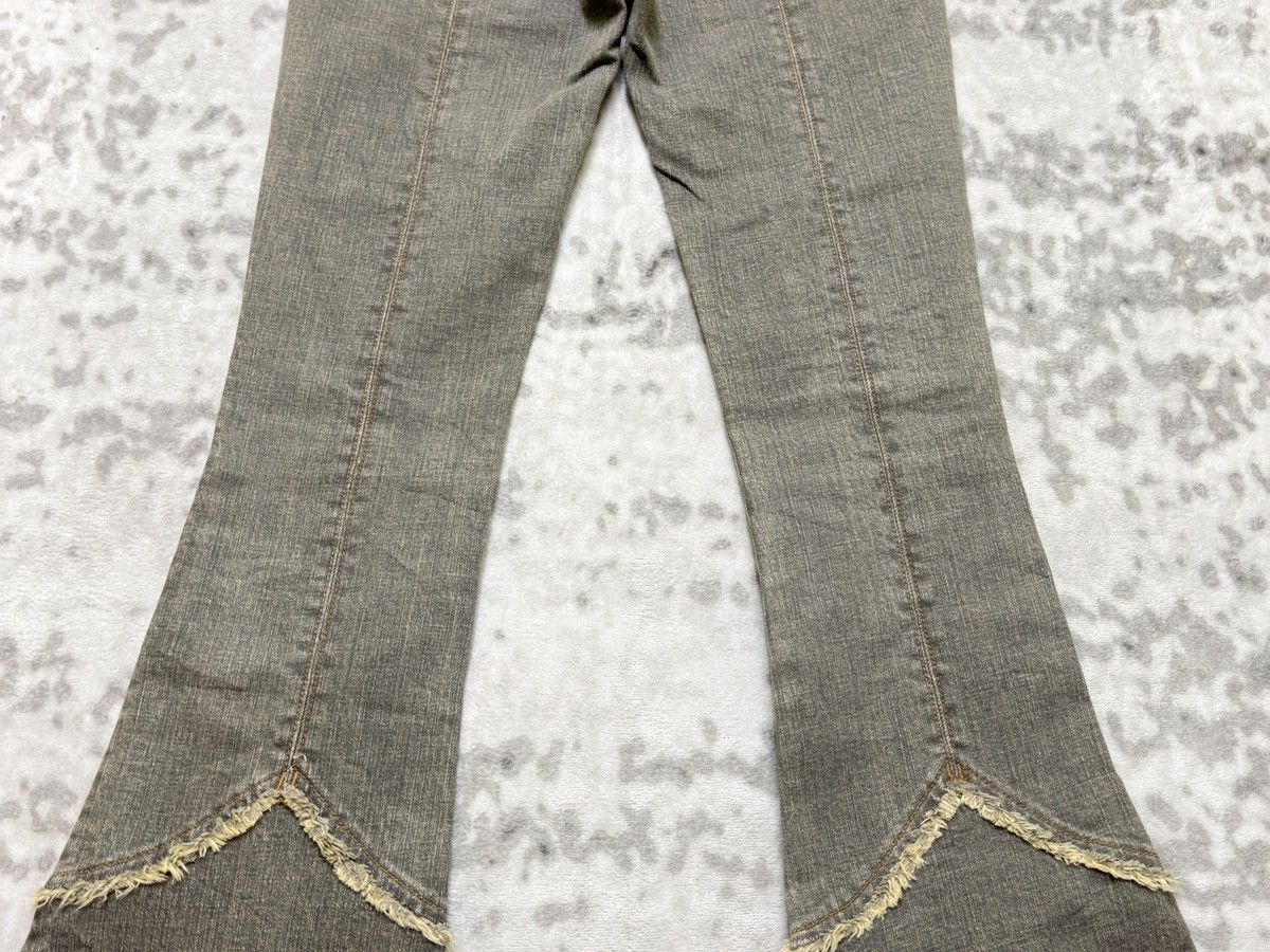 Vintage Pink Papillon Reconstructed Bootcut Bell Bottom Fringe Denim Size 27" / US 4 / IT 40 - 12 Thumbnail