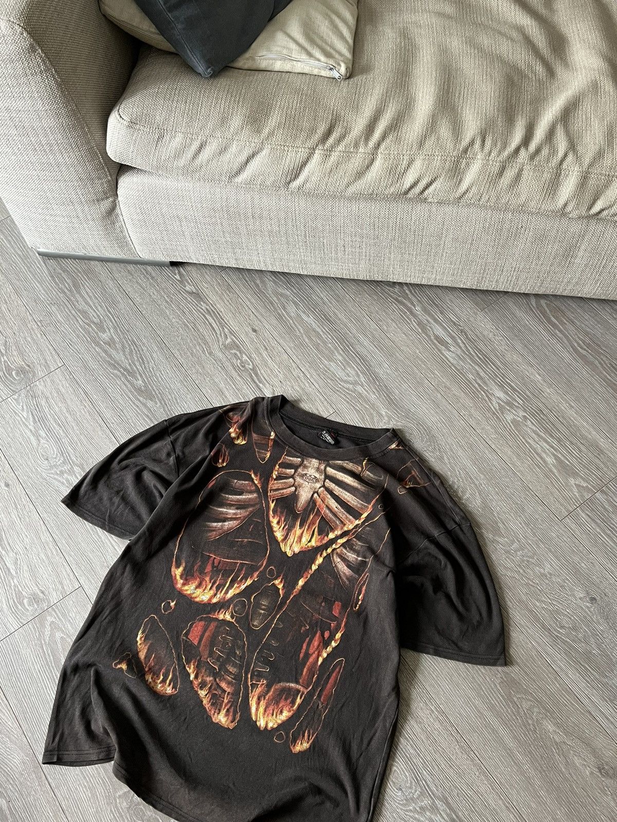 Vintage Vintage 💥 Spiral Avant Garde Tee Size US XXL / EU 58 / 5 - 4 Thumbnail