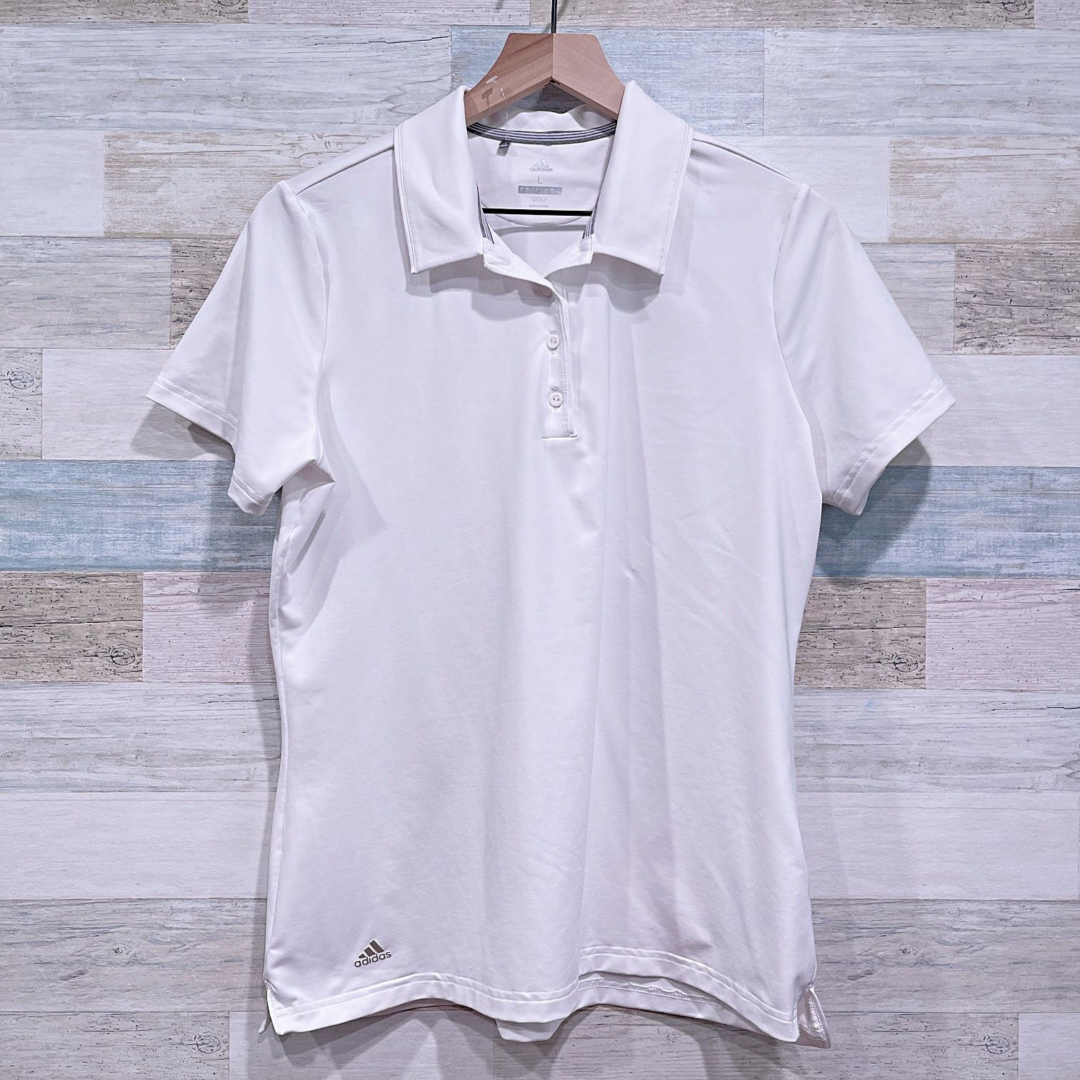 Adidas Adidas Golf Tech Polo Shirt White Cap Sleeve Womens Large Size L / US 10 / IT 46 - 1 Thumbnail