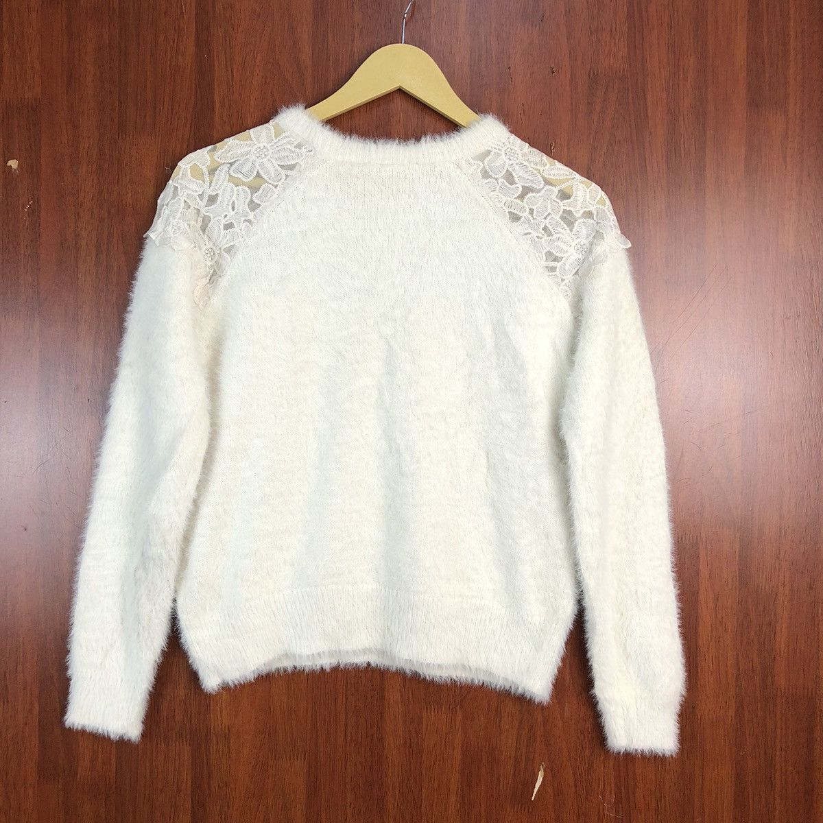 GU Gu White Shag Shaggy Fur Mohair Knitwear #932 Size S / US 4 / IT 40 - 11 Thumbnail