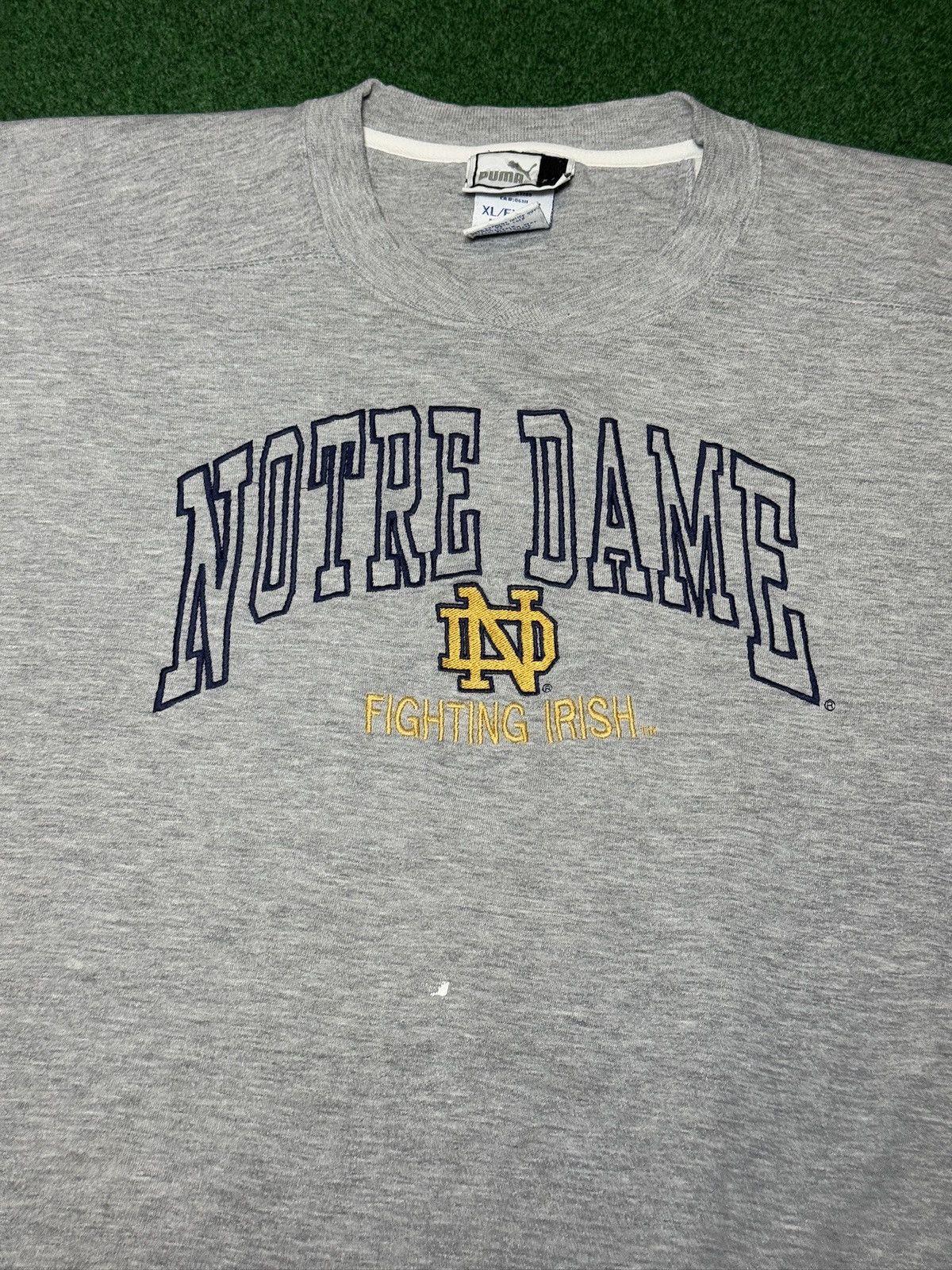Puma Vtg 90s Notre Dame Fighting Irish Gray College Sweatshirt Size US XL / EU 56 / 4 - 2 Thumbnail