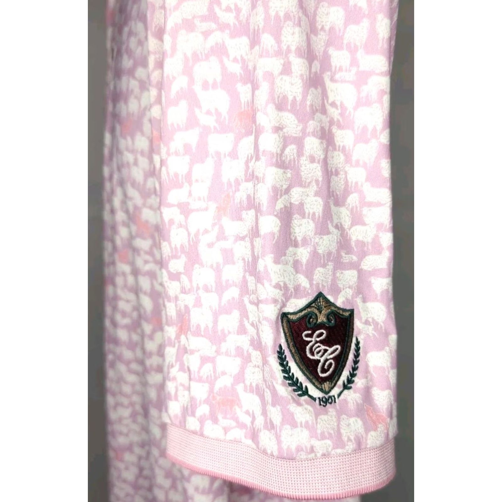 Vintage Greyson Band of Sheep Polo Shirt Stretch Mauve Pink XL Wolf Howling Men's Golf Size US XL / EU 56 / 4 - 6 Thumbnail