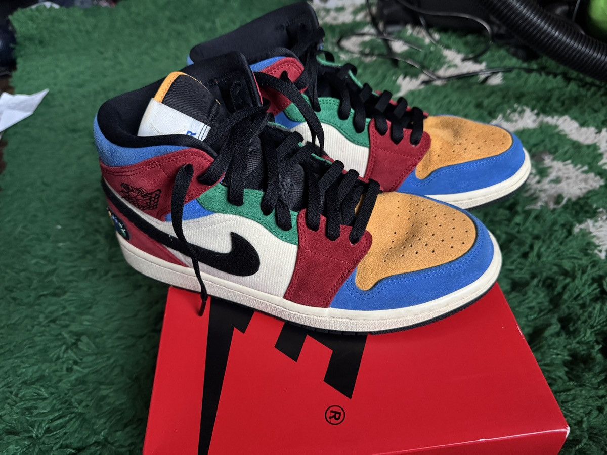 Jordan Brand × Nike Jordan 1 Mid Blue The Great Fearless Size US 9.5 / EU 42-43 - 8 Thumbnail