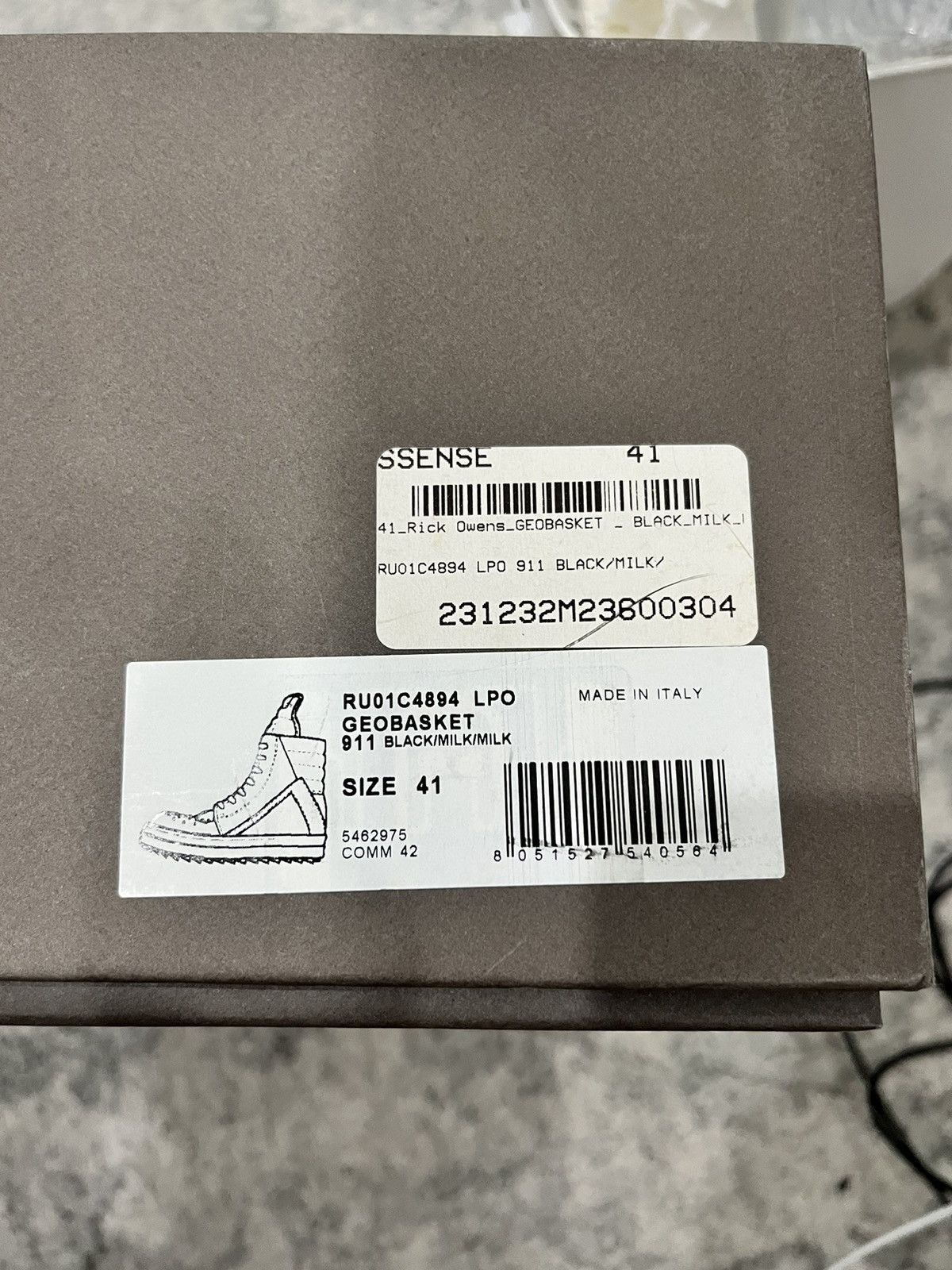 Rick Owens Black Milk Geobasket Size US 8 / EU 41 - 11 Thumbnail