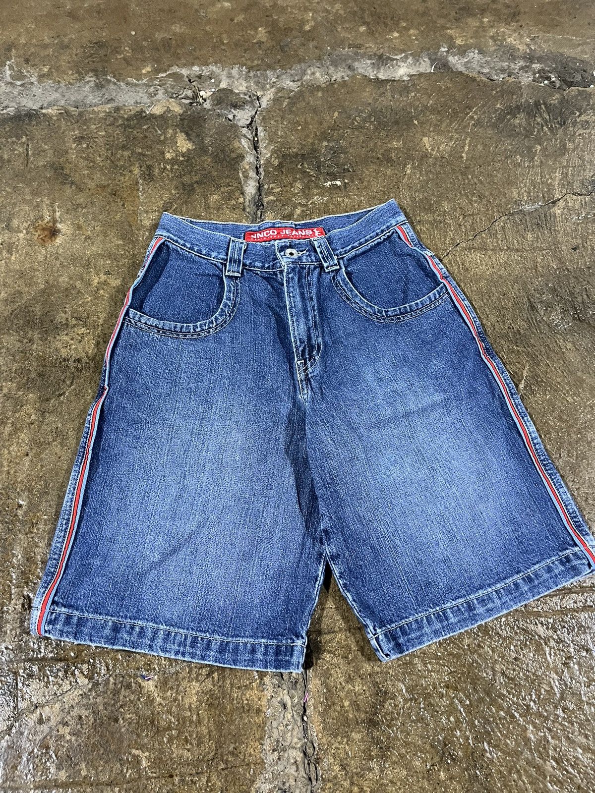 JNCO × Vintage Crazy Vintage Y2K JNCO Jorts Crown Embroidered Grunge Shorts Size US 27 - 6 Thumbnail
