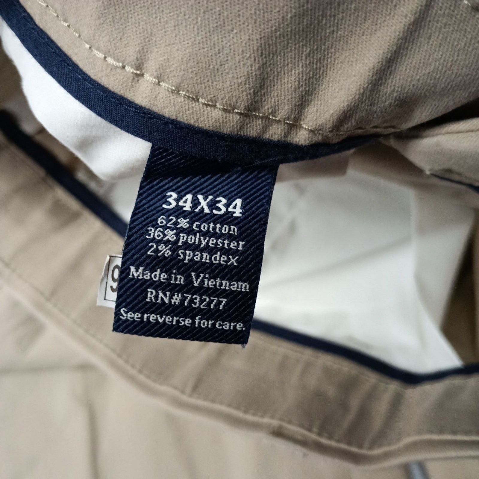 Croft & Barrow Croft & Barrow Khakis Mens Size 34x34 Flat Front Tan Stretch Size US 34 / EU 50 - 5 Thumbnail