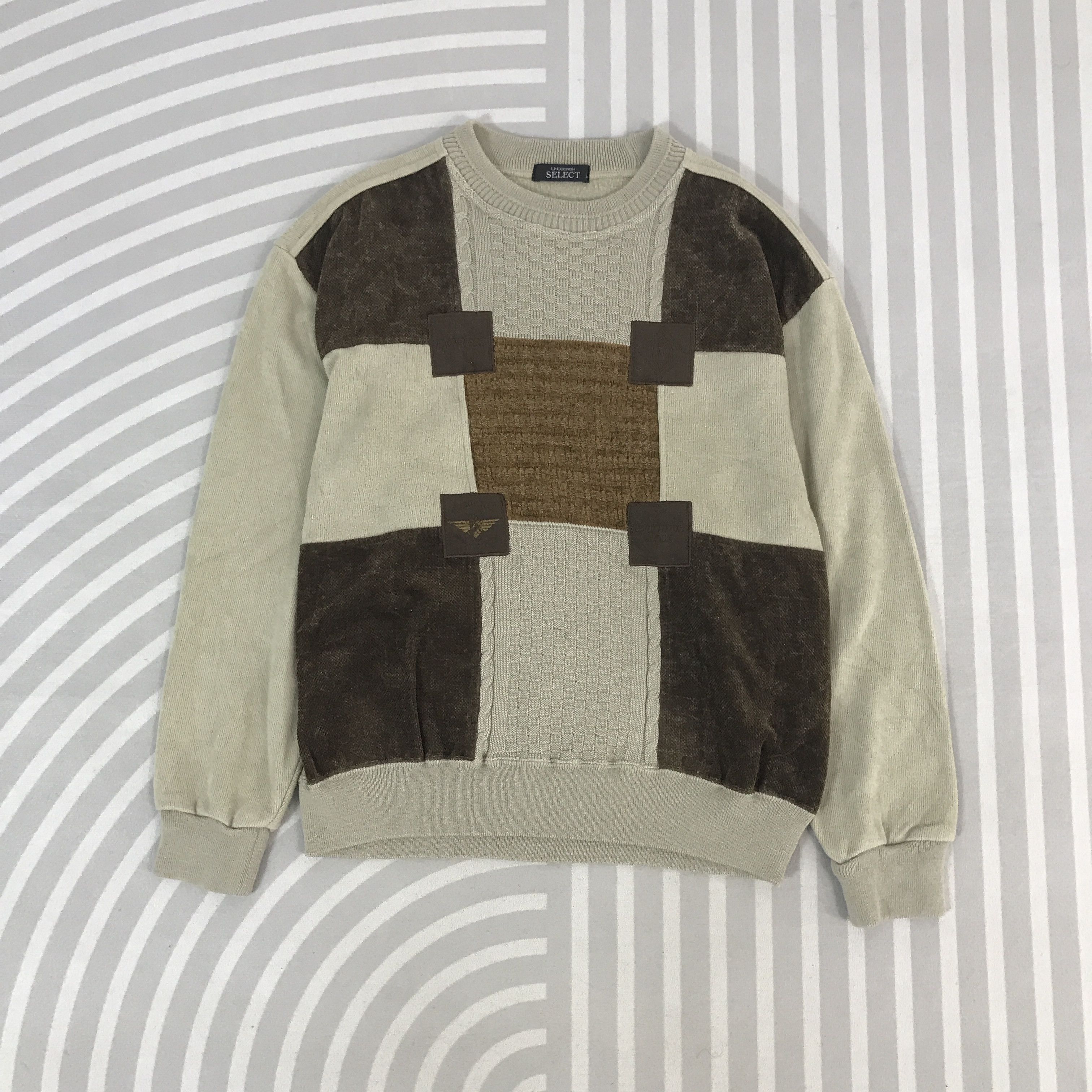 Lindbergh Vintage lindbergh Patchwork Sweatshirt Jacket Size US L / EU 52-54 / 3 - 1 Thumbnail