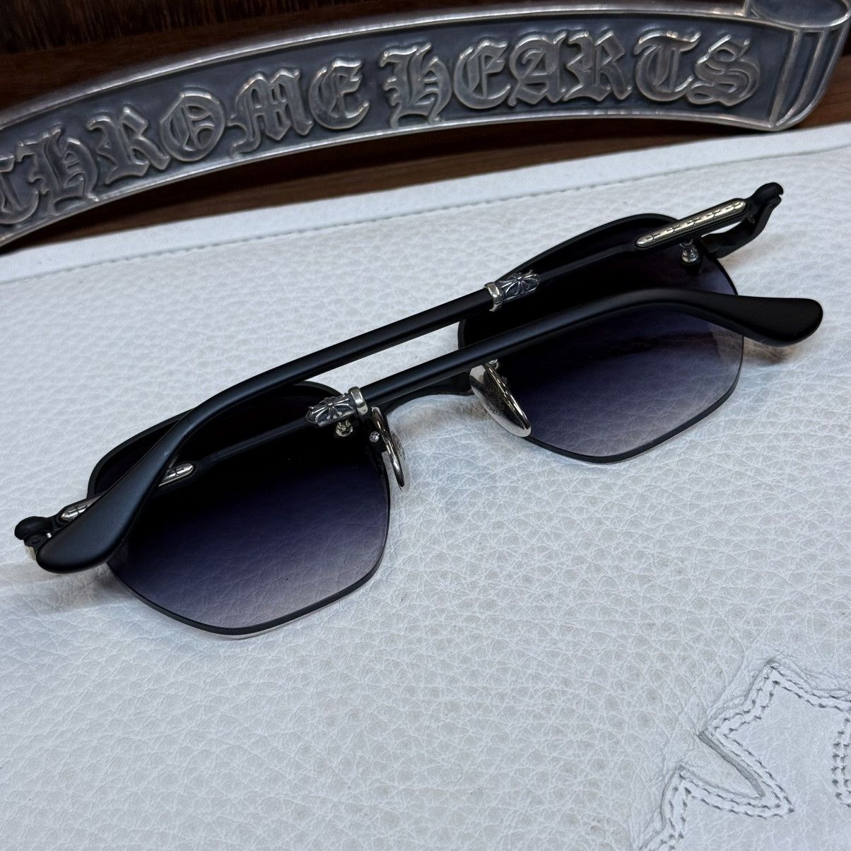 Chrome Hearts Chrome Hearts Frosted 1/1 ‘Dark Triad’ Sunglasses Size ONE SIZE - 2 Thumbnail