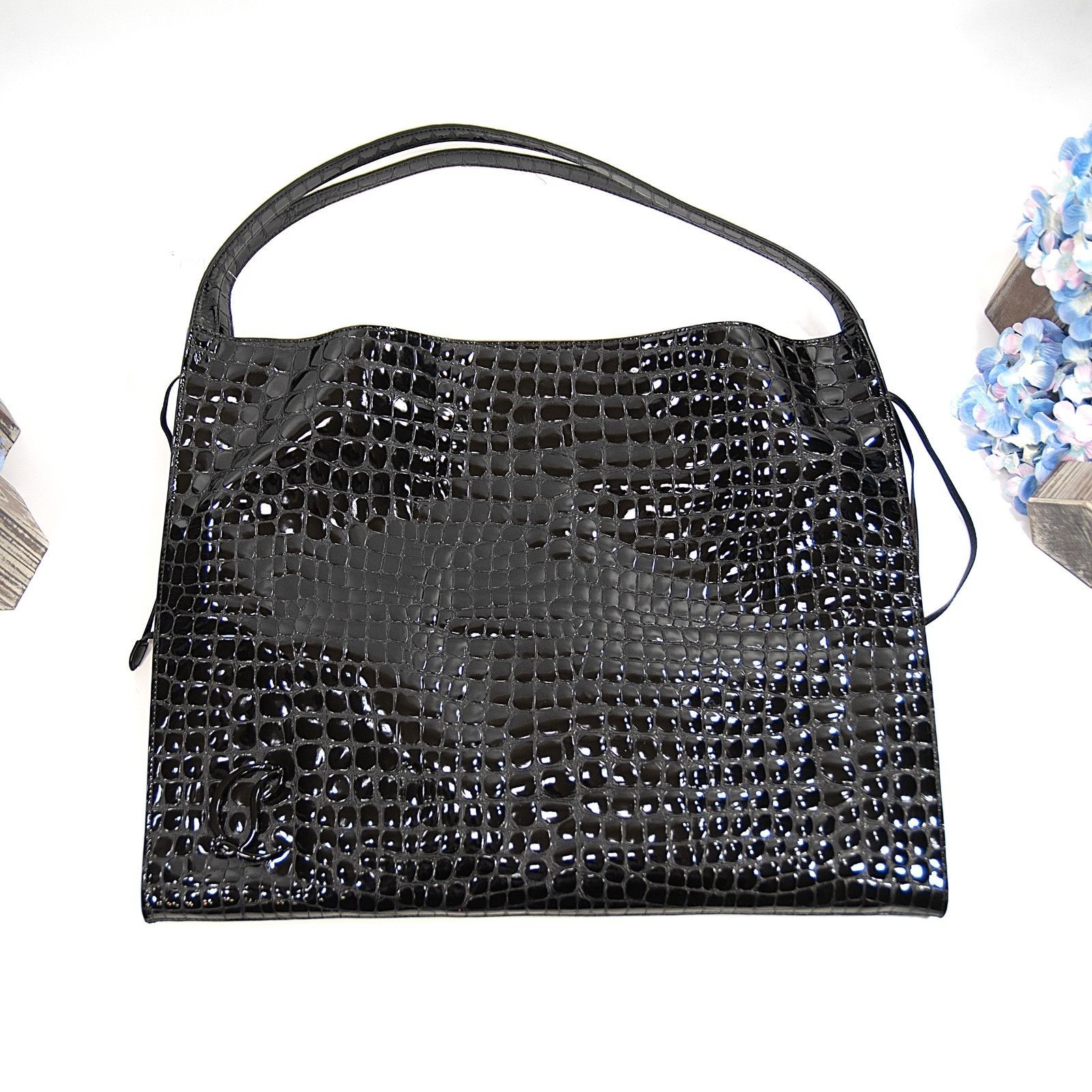 Christian Louboutin Christian Louboutin Ali Le 54 Logo Croc Leather Bag Size ONE SIZE - 1 Thumbnail