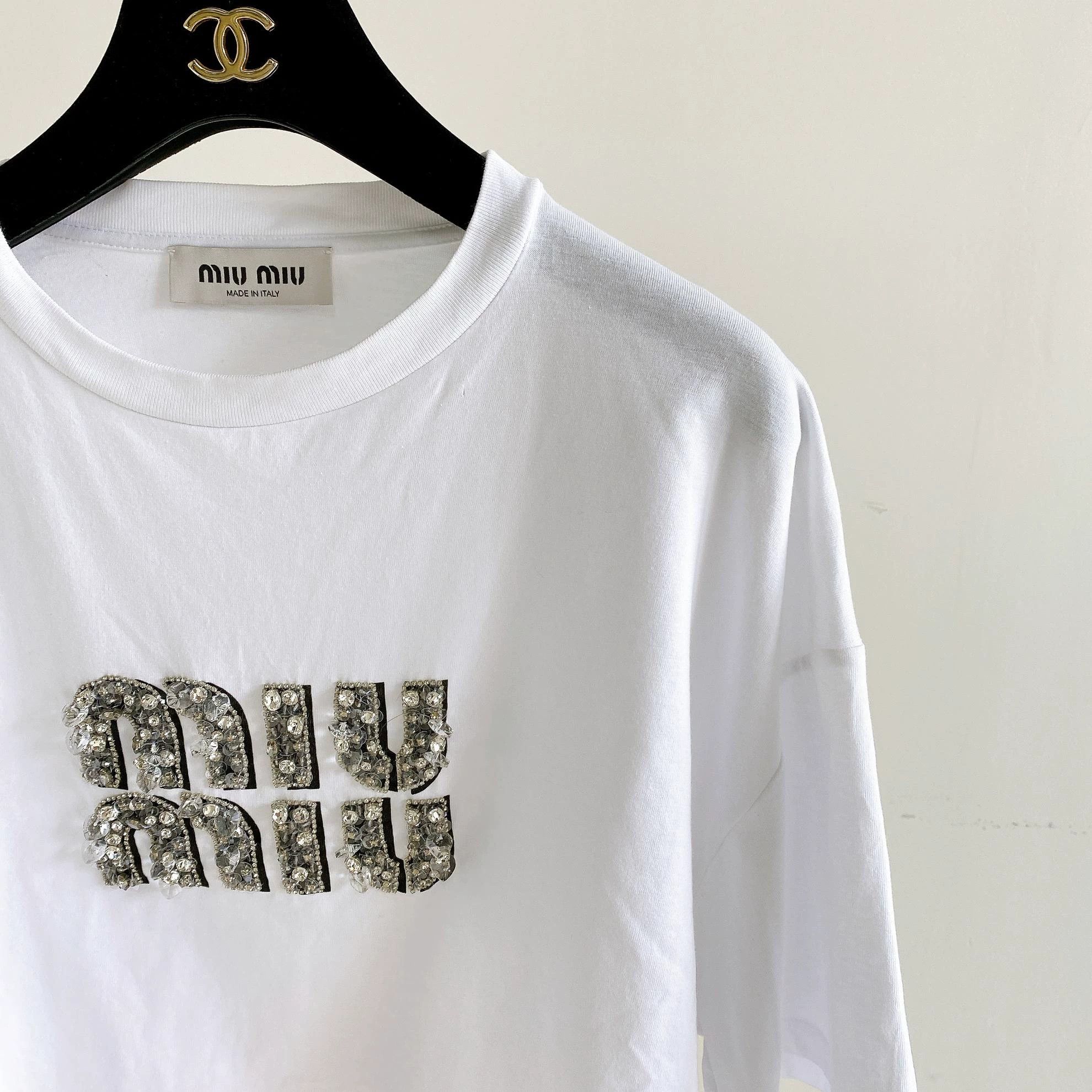 Miu Miu MIUMIU white logo T-shirt XS Size XS / US 0-2 / IT 36-38 - 5 Thumbnail