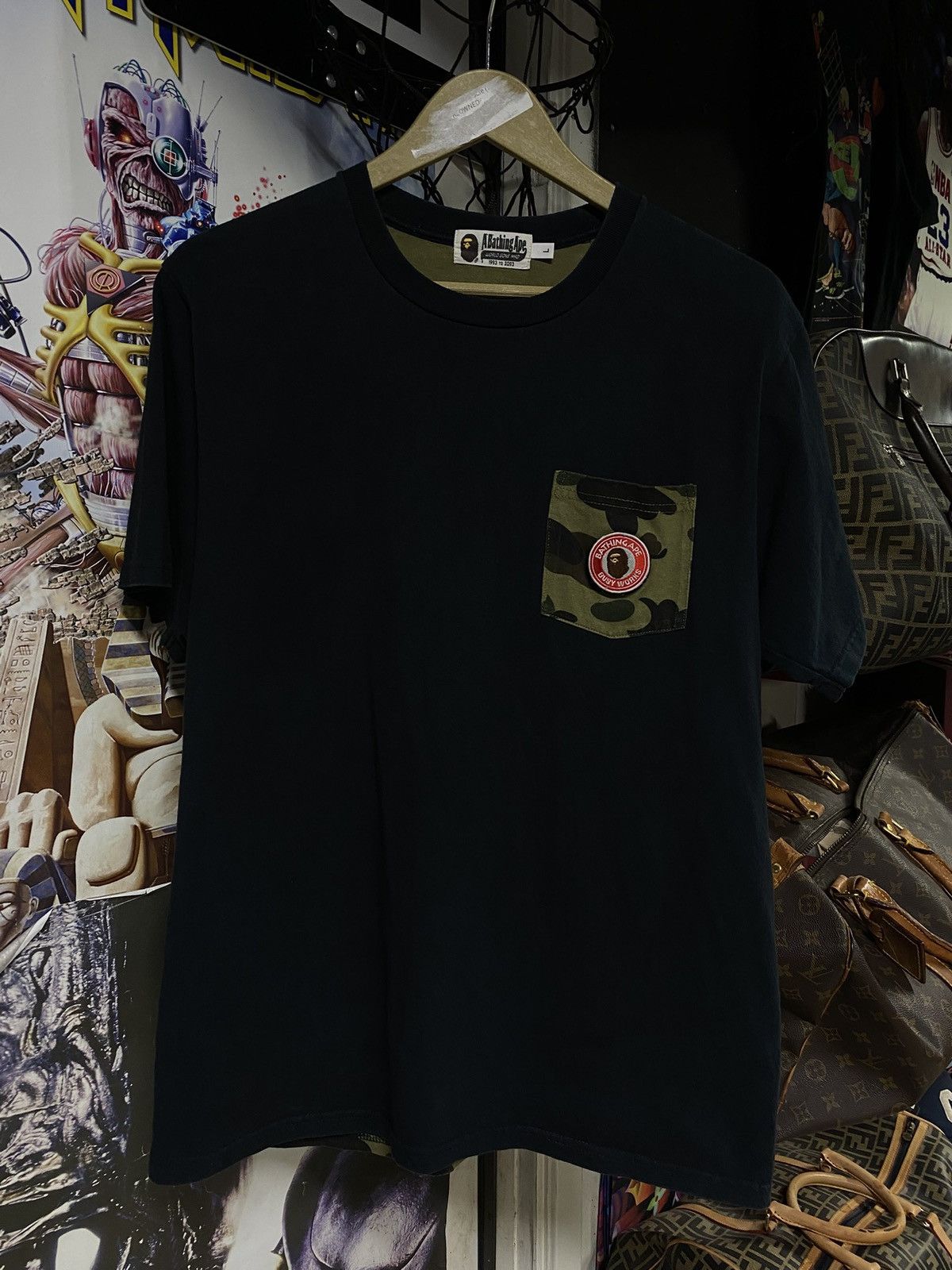 Bape A Bathing Ape Green Camo Bape T-Shirt Fits Medium Size US M / EU 48-50 / 2 - 1 Thumbnail