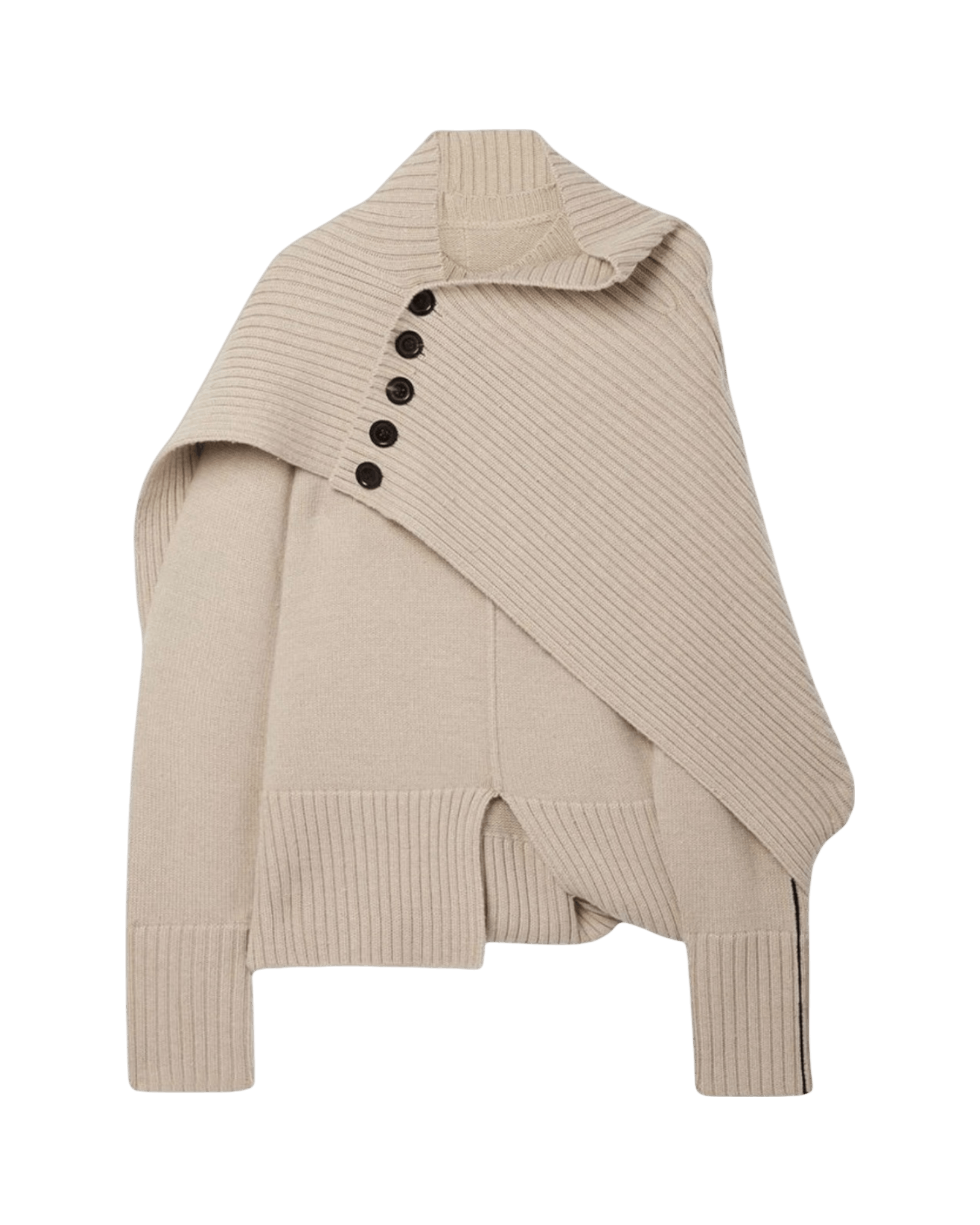 Peter Do Peter Do FW21 Beige Convertible Cape Sweater Size XS / US 0-2 / IT 36-38 - 1 Thumbnail