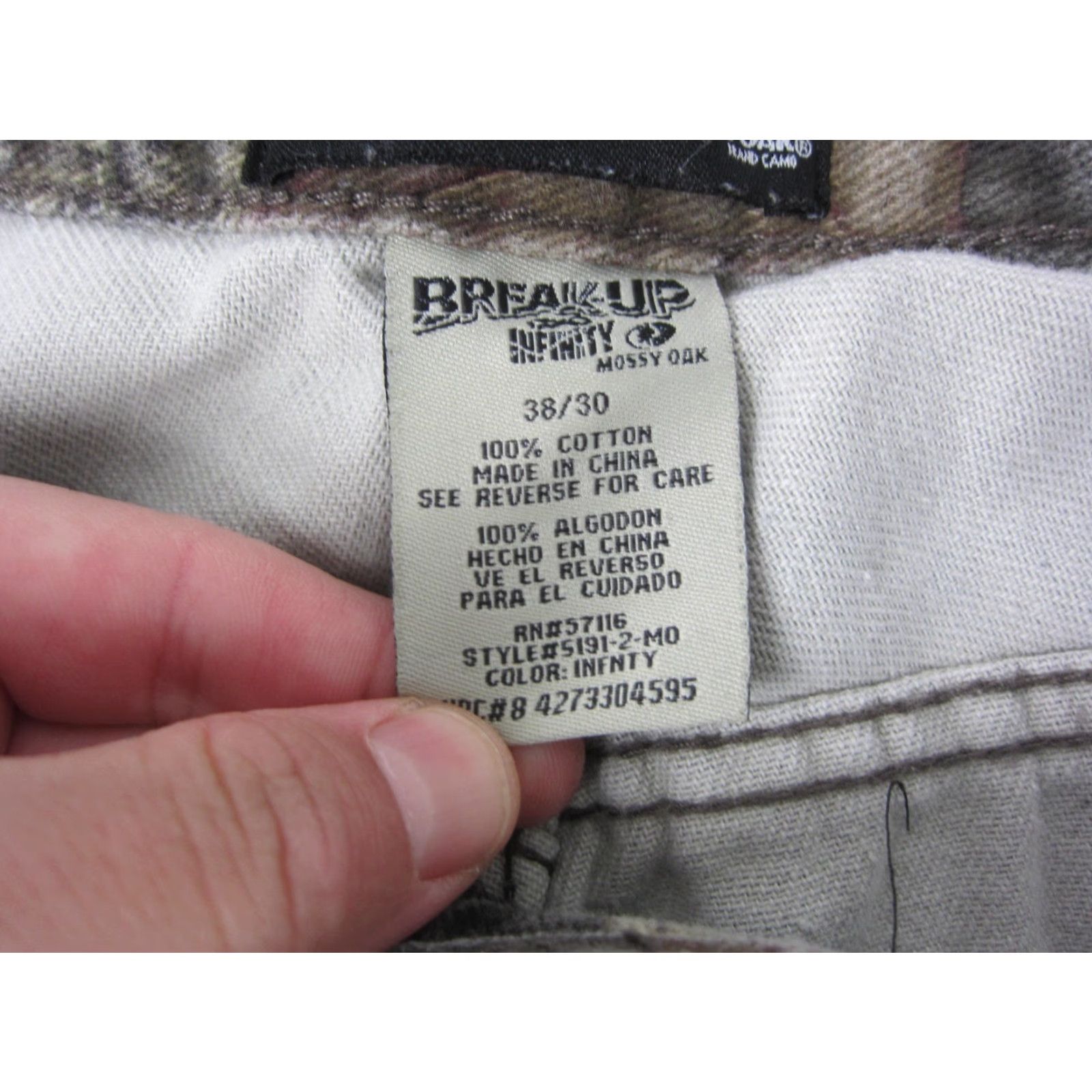 Vintage Break Up Mossy Oak Pants Mens 38x30 Camouflage Camo 90s Cotton Canvas Regular Straight Pocket Brown Green Workwear Casual Mens Size US 38 / EU 54 - 4 Thumbnail