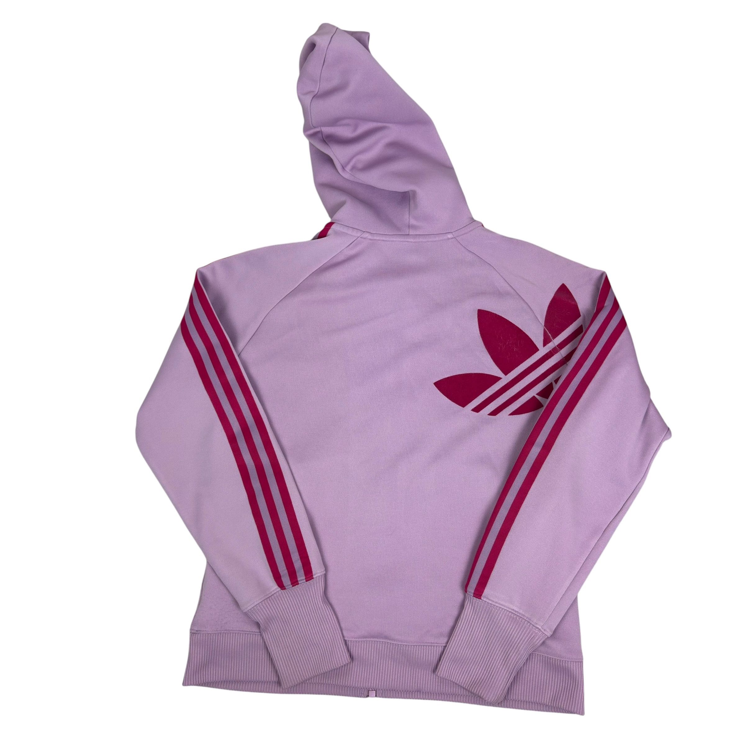 Adidas Adidas Womens Pink 3-Stripes Trefoil Logo Full Zip Hoodie Size S / US 4 / IT 40 - 11 Thumbnail