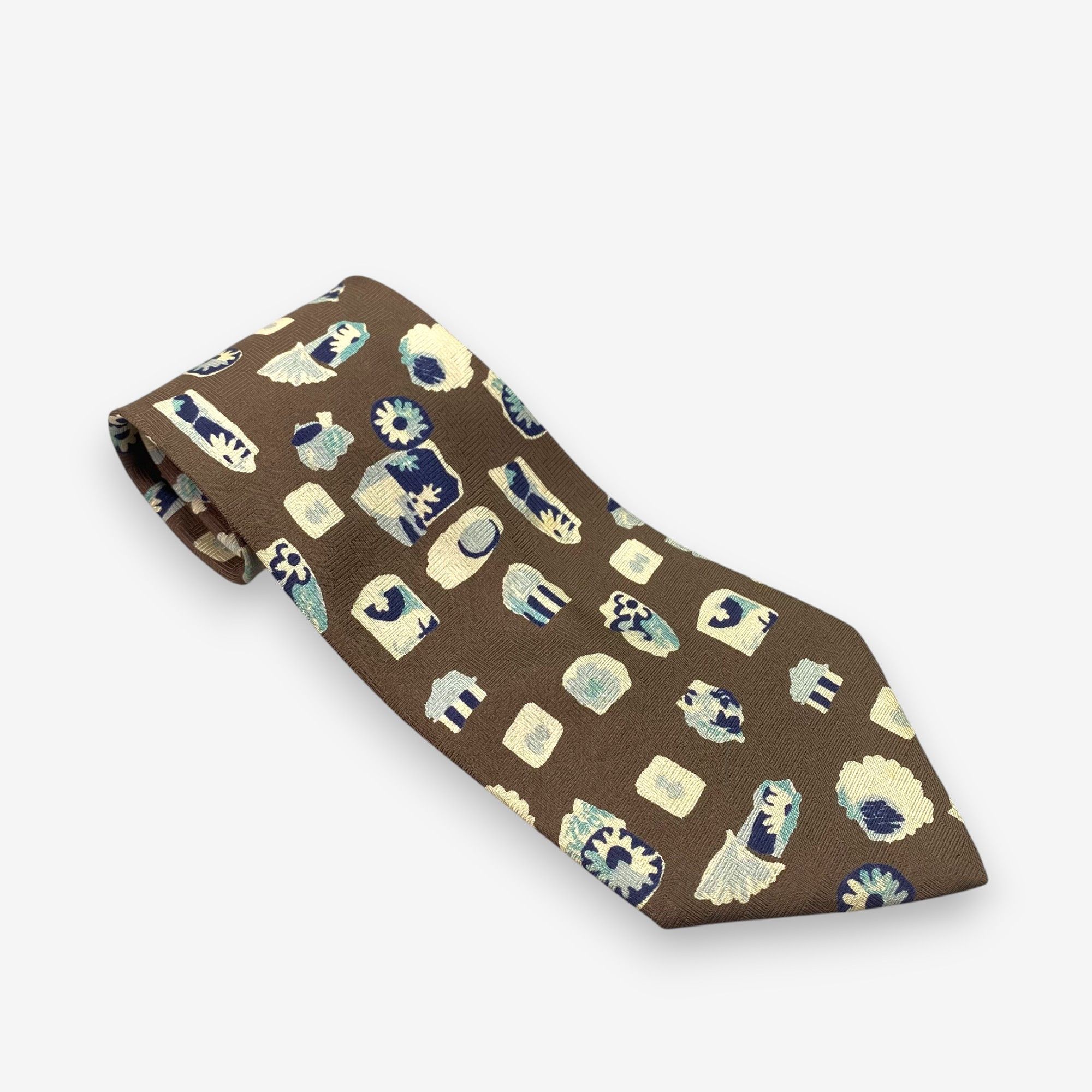 Japanese Brand Vintage Sonia Rykiel Homme SILK Necktie Cravate Pure Silk Size ONE SIZE - 1 Thumbnail