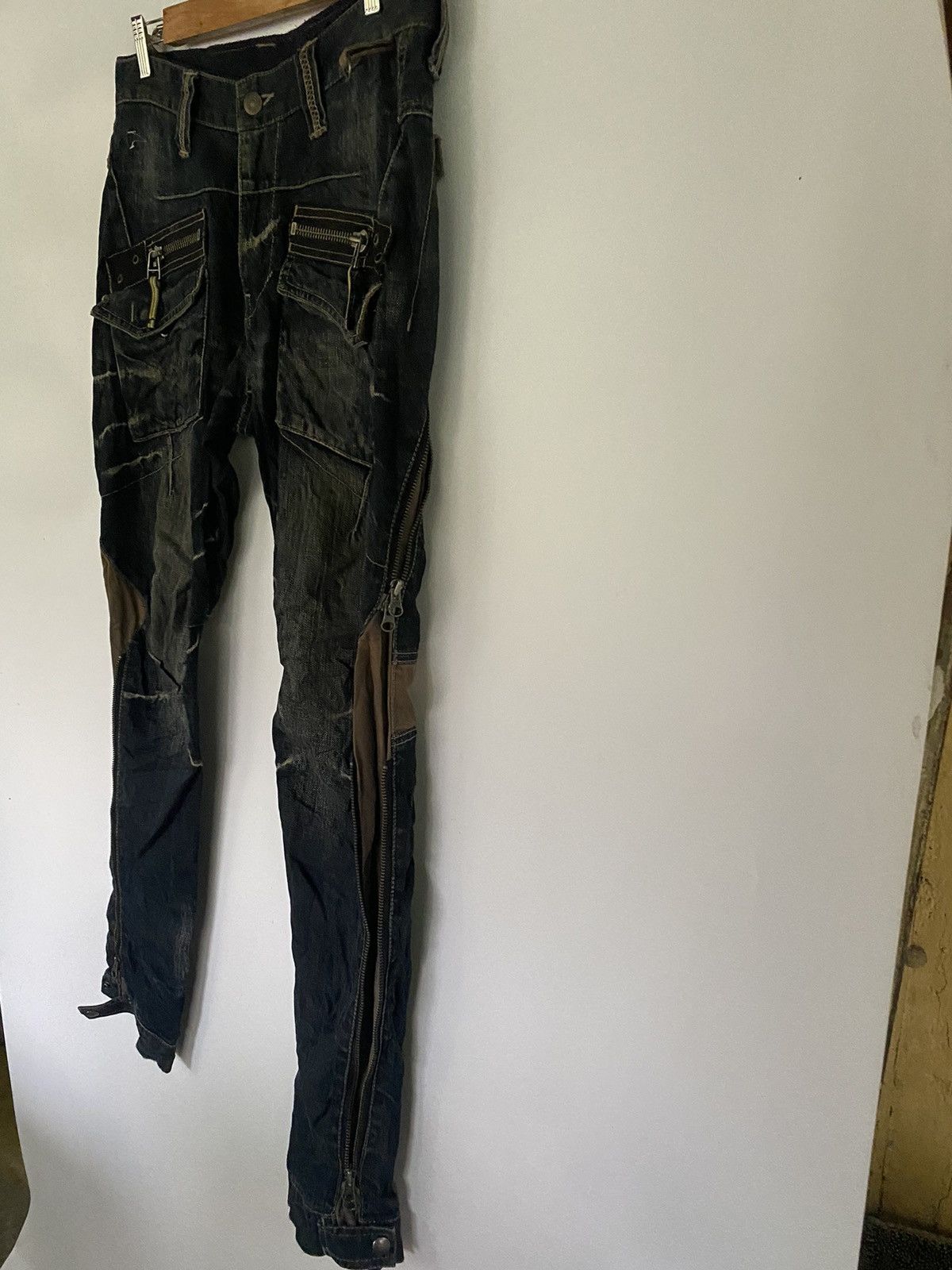 PPFM Japanese Brand PPFM Distressed Zippered Denim Jeans Pants Size US 32 / EU 48 - 10 Thumbnail