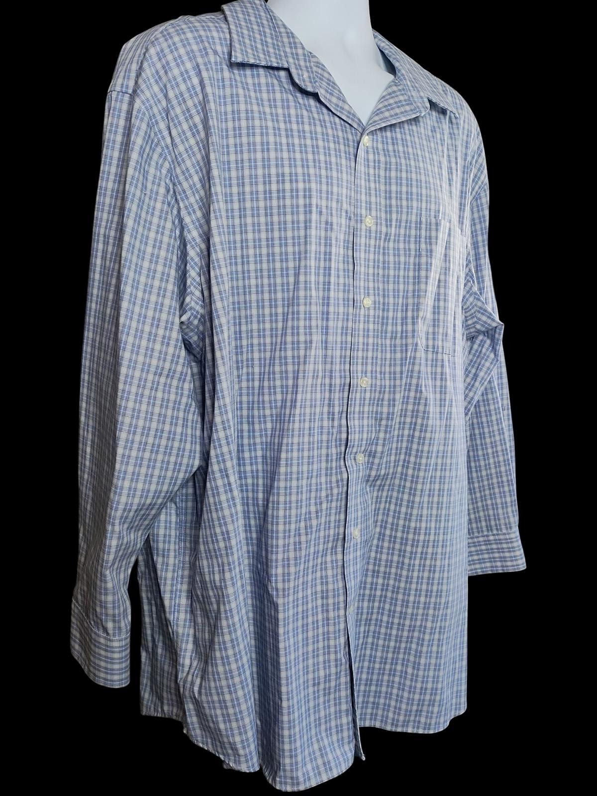 Other GS Men's Casual Long Sleeve Button-Down Shirt Blue Checkered Size US M / EU 48-50 / 2 - 4 Thumbnail