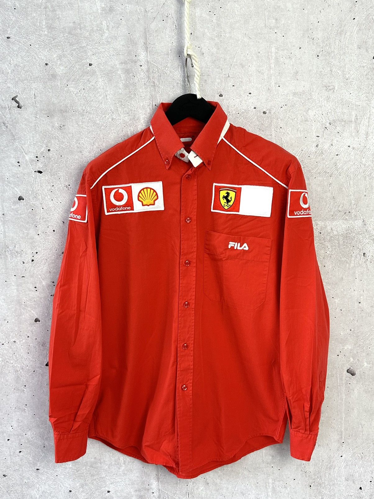 Fila Vintage Ferrari Fila Vodafone Racing Red Shirt Size US M / EU 48-50 / 2 - 1 Thumbnail