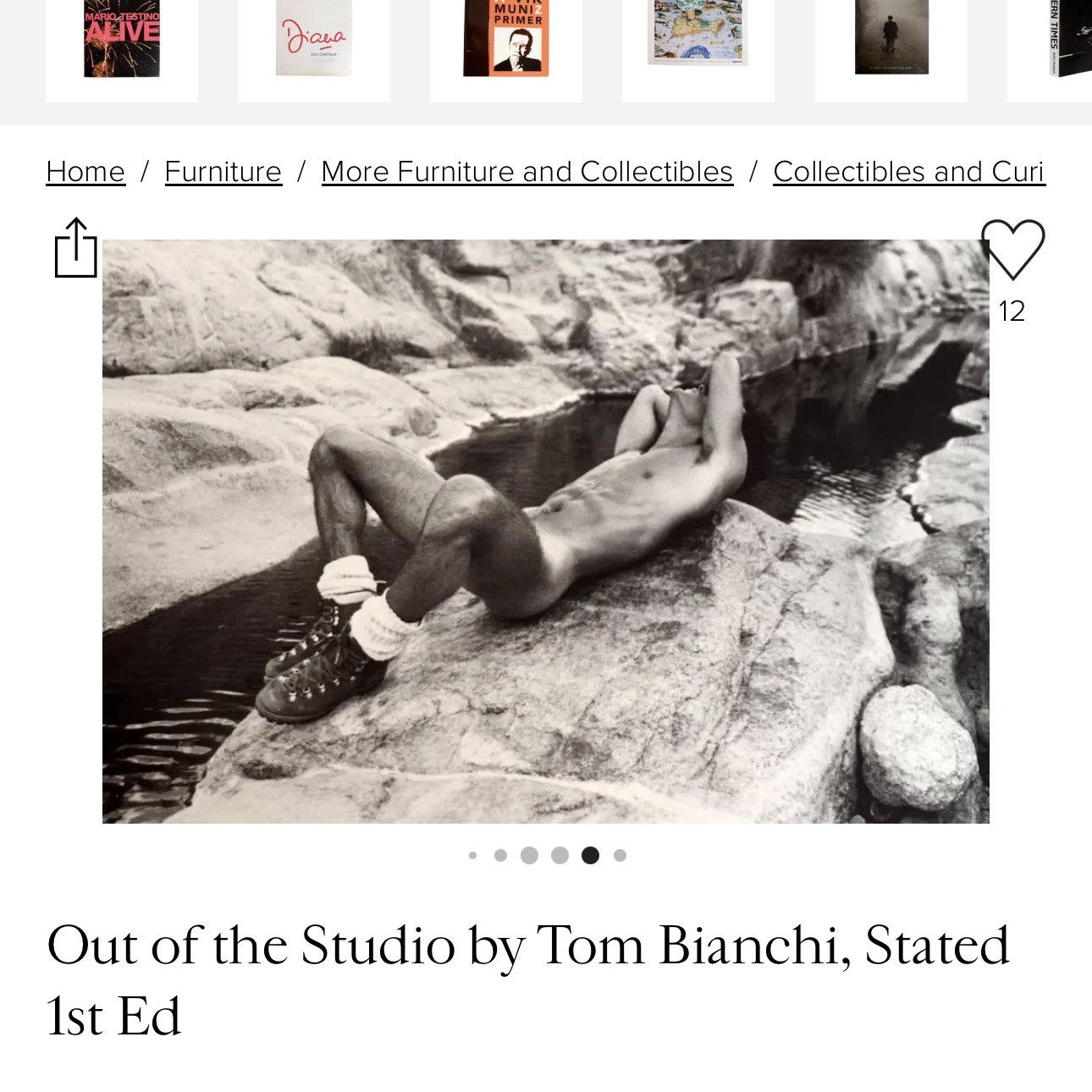 Vintage VTG 90s Tom Bianchi Out Of The Studio Bruce Weber T-Shirt Size US XL / EU 56 / 4 - 5 Thumbnail