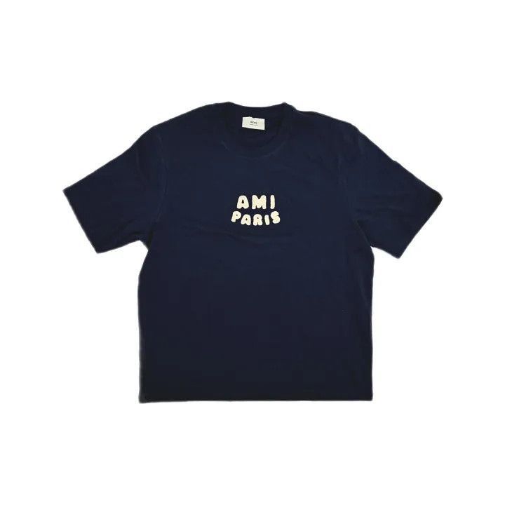 AMI AMI PARIS Logo Cotton Short Sleeve T-Shirt -2507 Size US XL / EU 56 / 4 - 2 Thumbnail