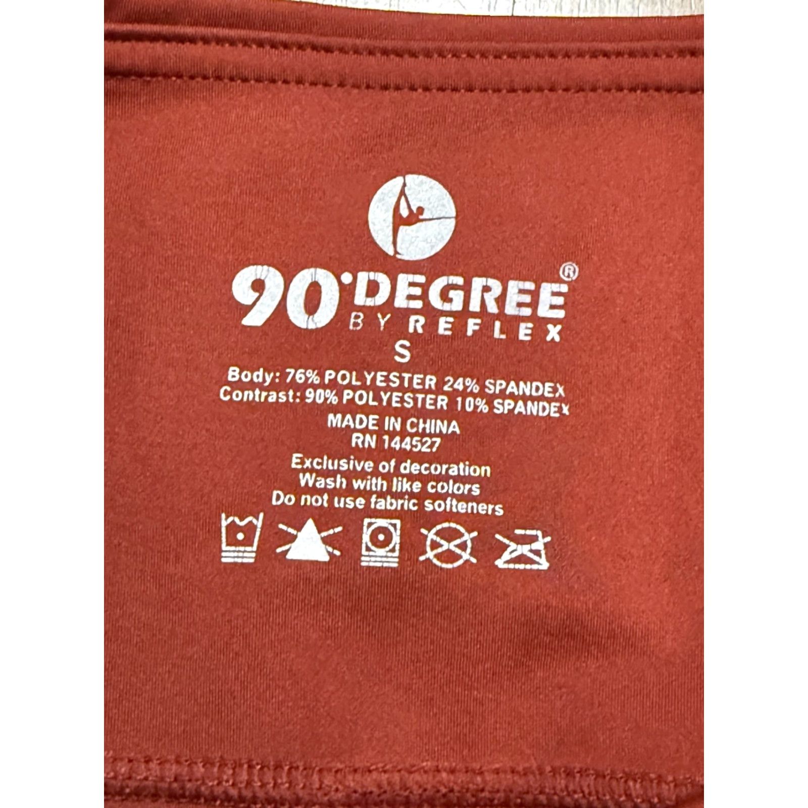 Vintage 90 Degree by Reflex Pants Leggings, Womens Size Small Orange, Pull On, Stretch, Casual Activewear, Ankle, Floral? Wait. Size 28" / US 6 / IT 42 - 4 Thumbnail
